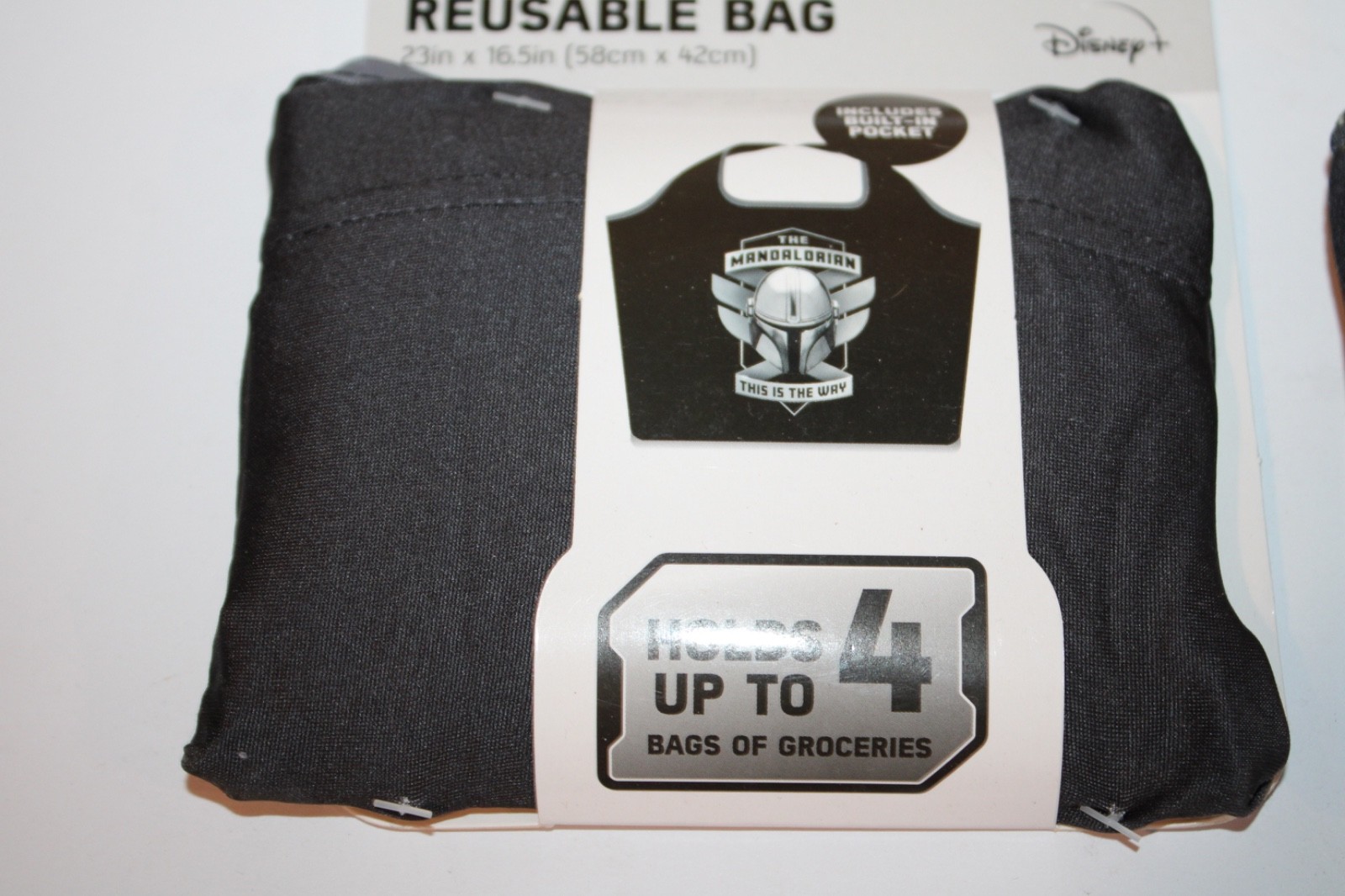 Lot of 2 Star Wars Mandalorian Reusable Grocery Bags XL Disney New