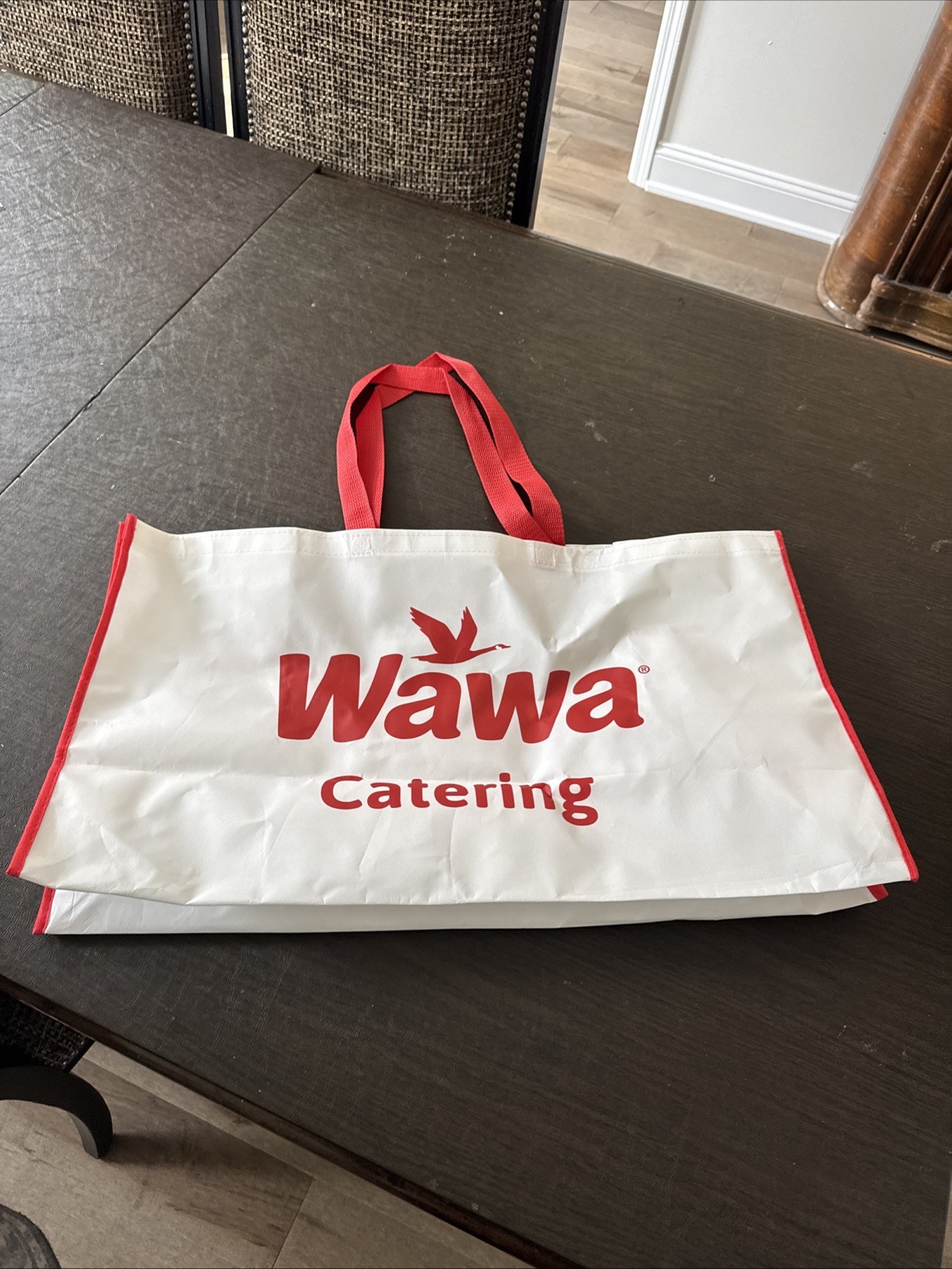XL Wawa Catering Reusable Tote Bag New, White/Red