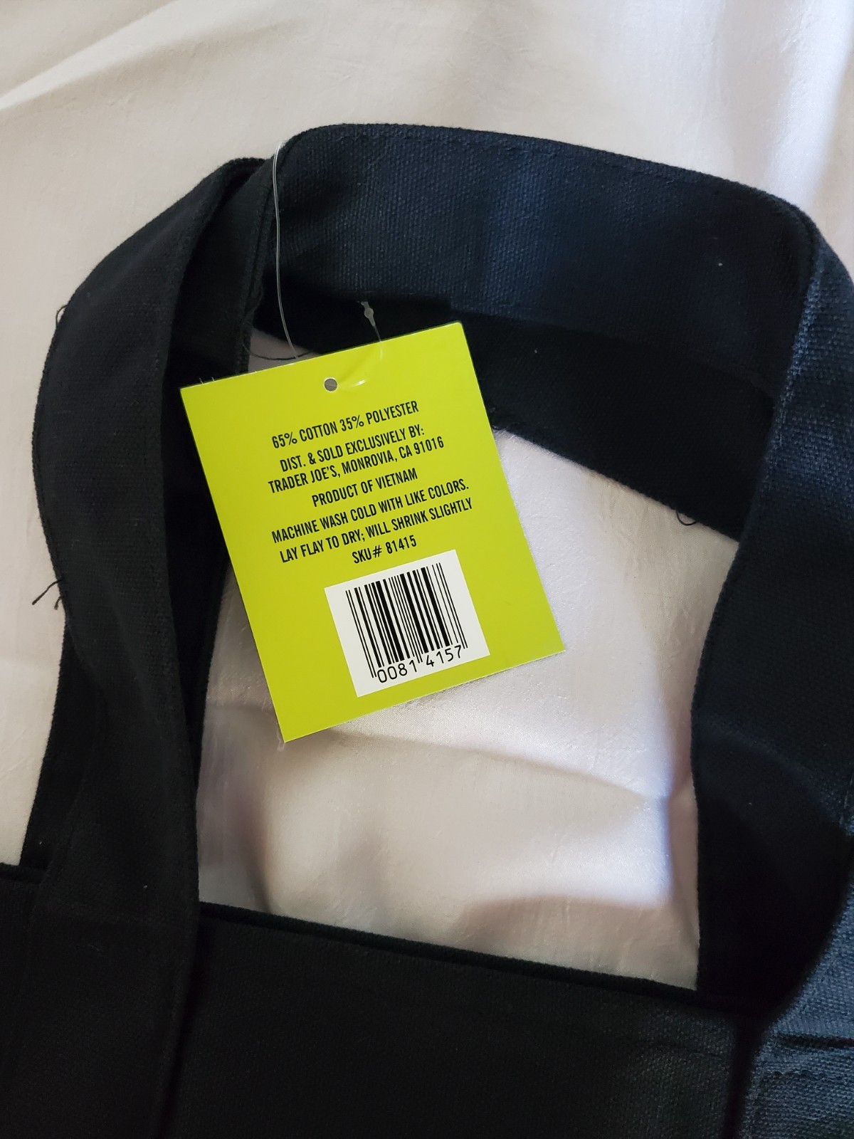 Trader Joe’s Limited Edition Embroidered MINI CANVAS REUSABLE TOTE BAG