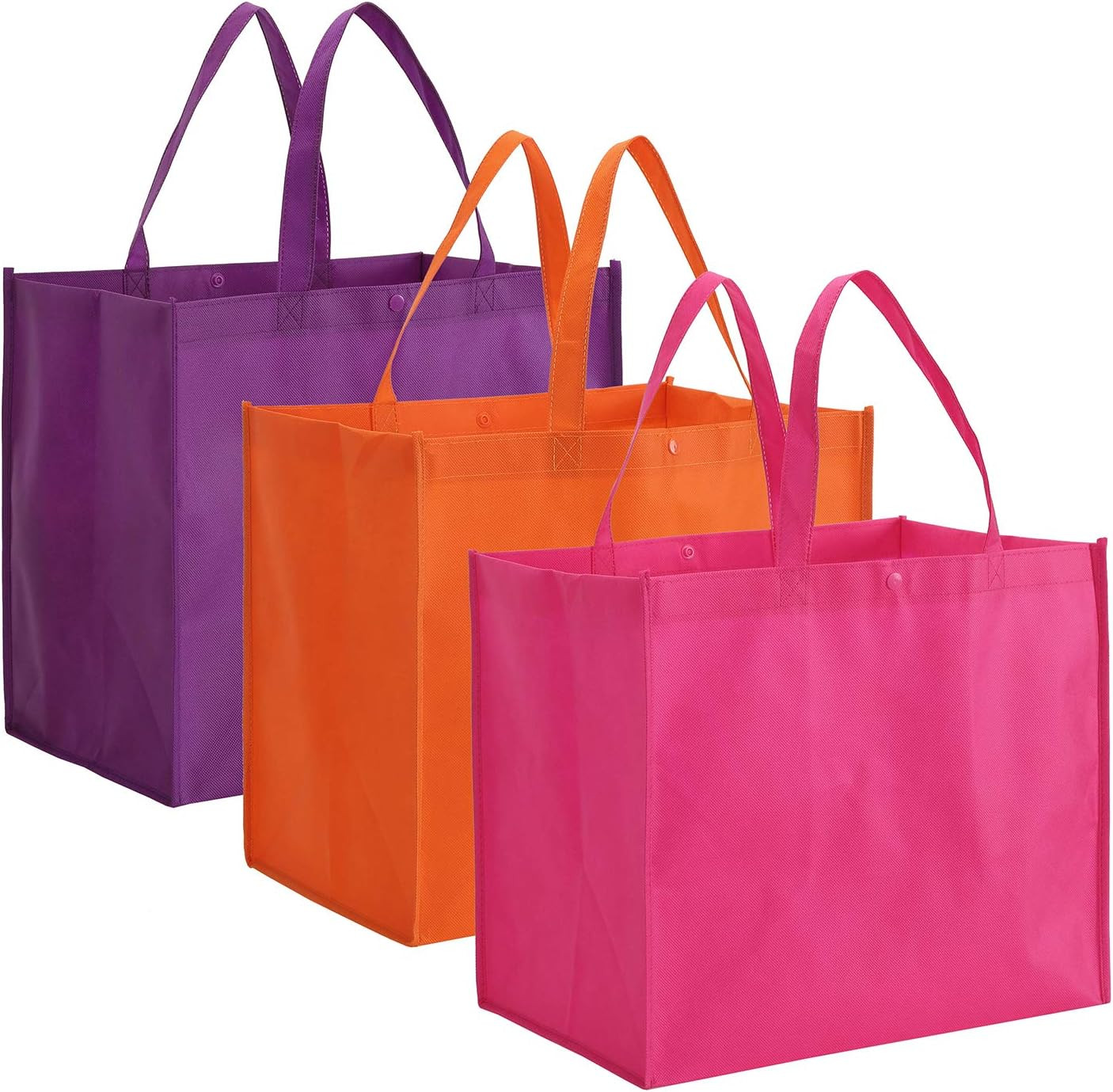12 Pack Reusable Grocery Shopping Bags, Large Foldable Tote Bags Bulk, Fabric Ba