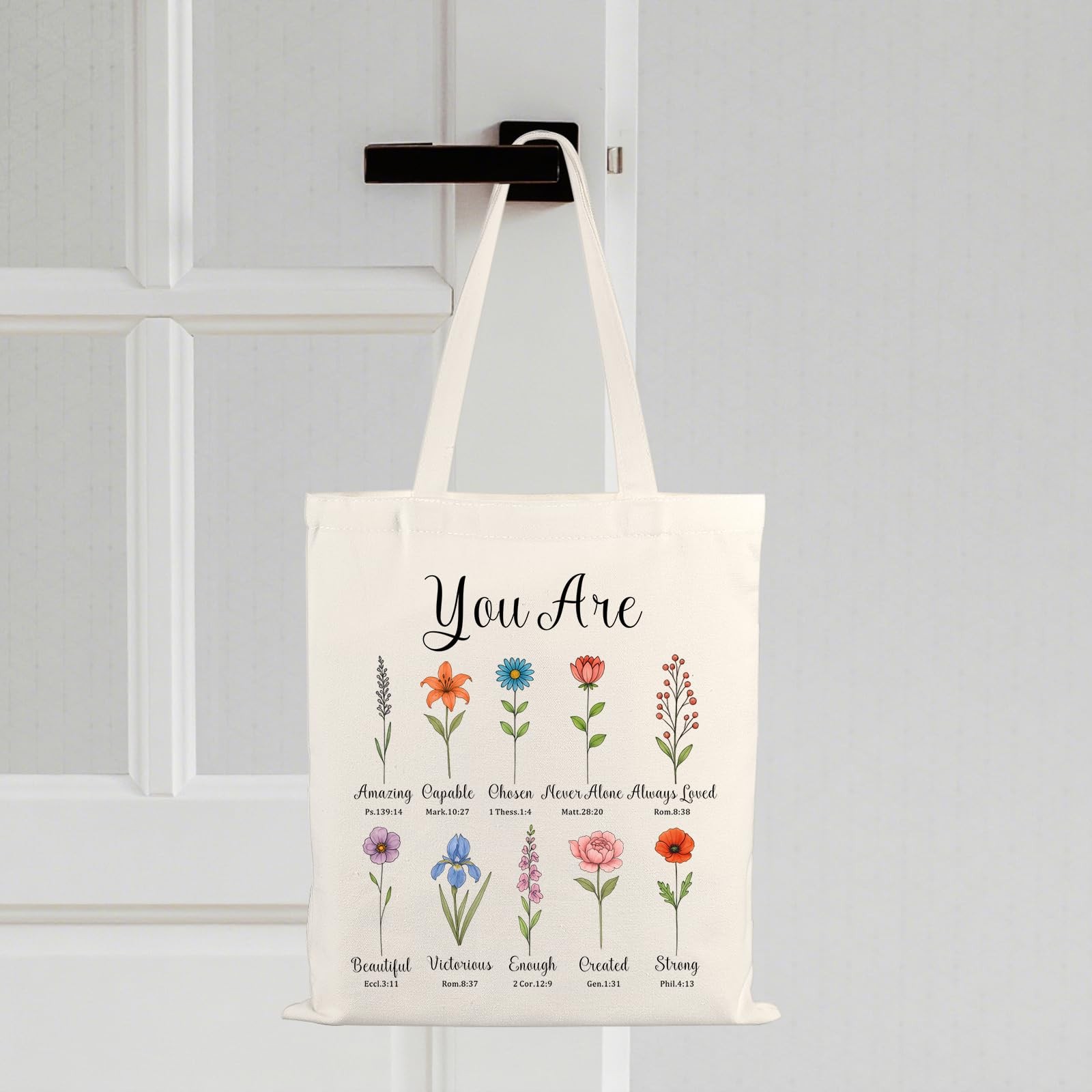 Christian Gifts for Baptism Easter Basket Stuffers Bible Tote Bag Scripture C…