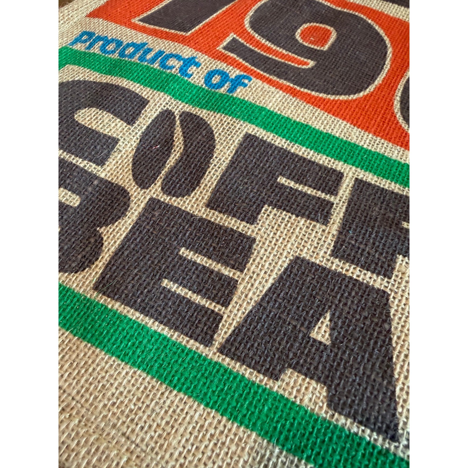 Trader Joes 1967 Coffee Beans Pasadena Jute Tote Bag Reusable 9 Gallon NWT
