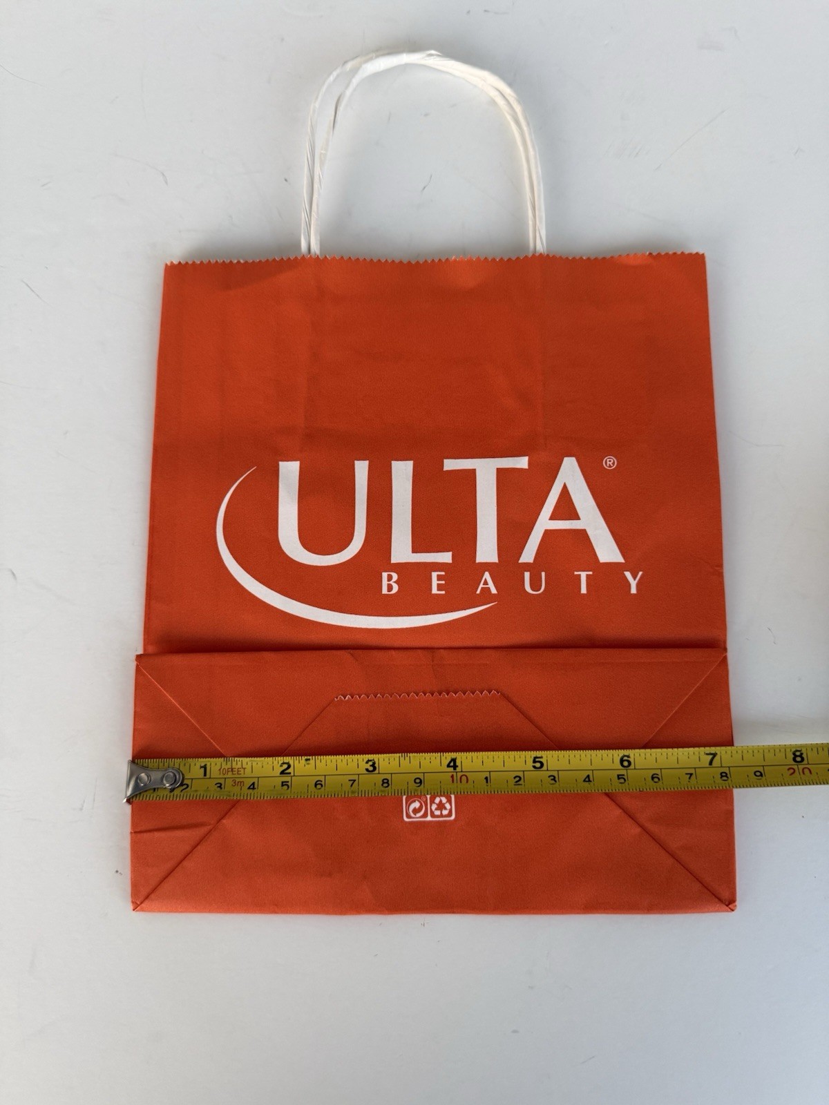 Ulta Beauty Small Orange Shopping Bag Tote Gift Bag 8.25×7.25×3.25