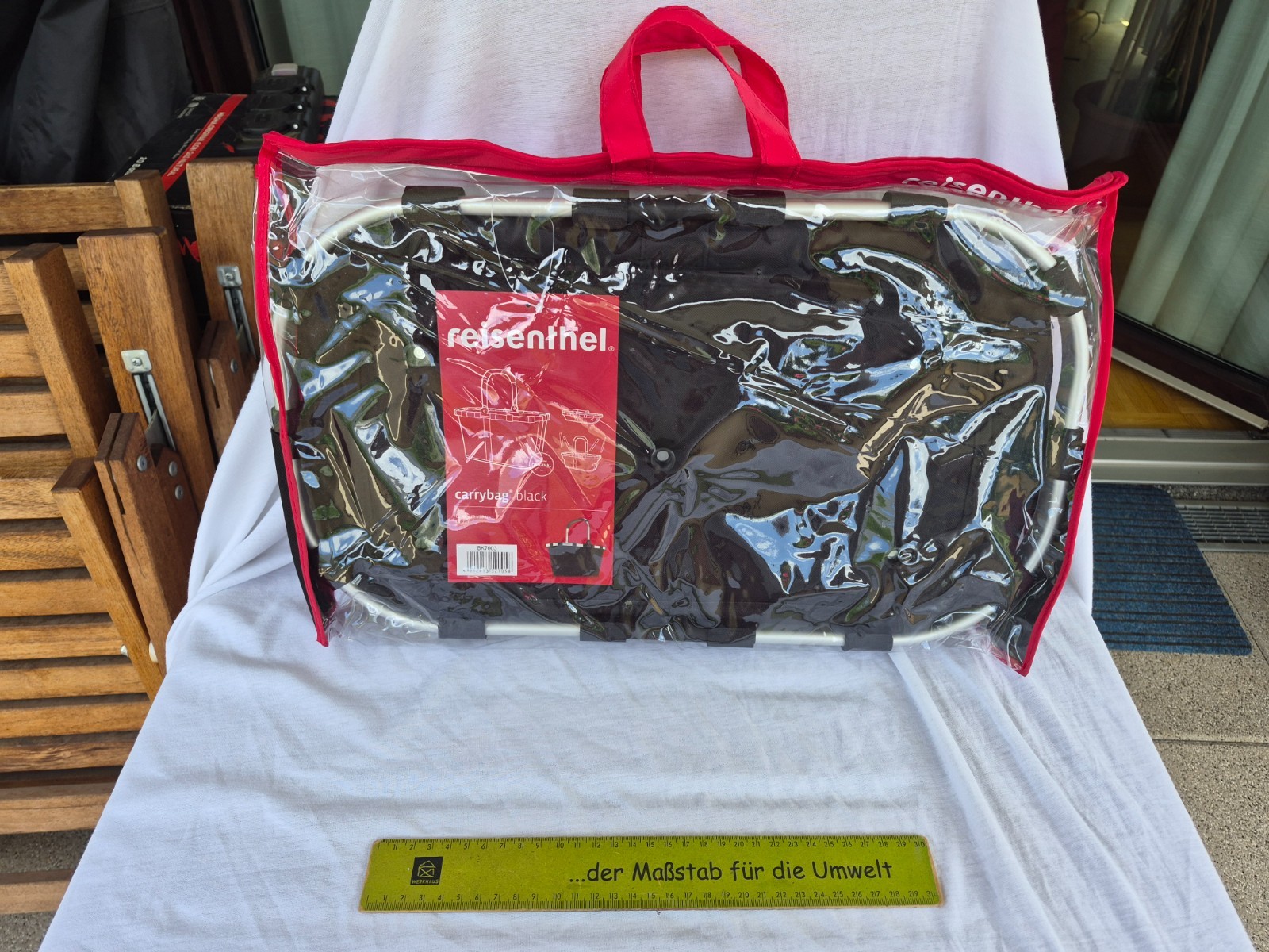 Shopping basket Reisenthel carrybag black – 48 x 29 x 28 cm – original packaging – unused – bk7003