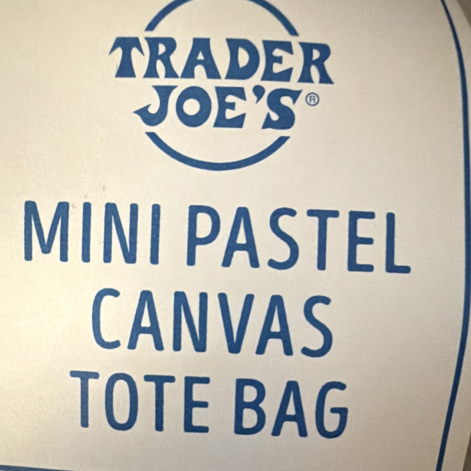 Trader Joe’s Mini Pastel Canvas Tote Bag 6-Pack Foldable Cotton Polyester Small