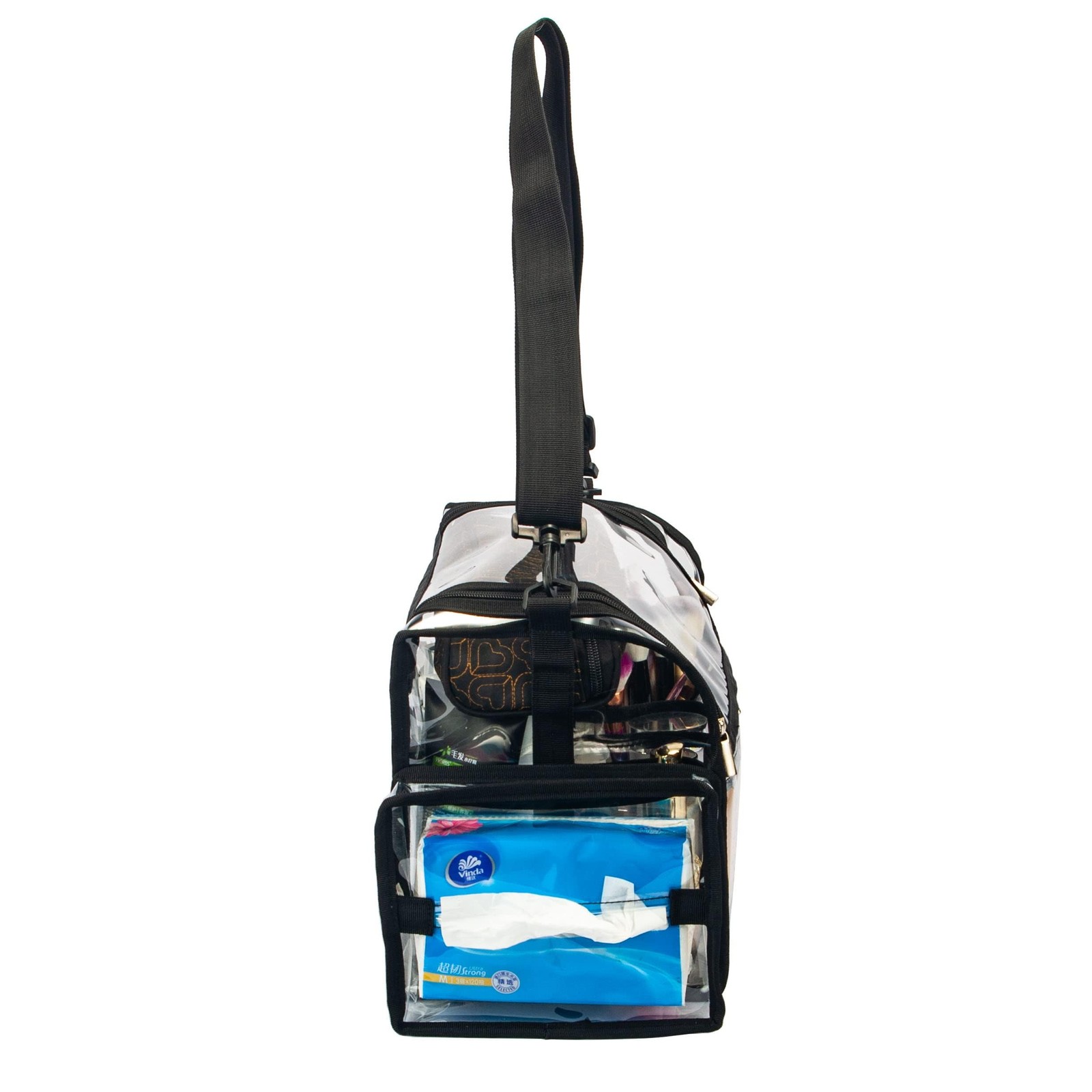 Large Professional Free Standing Clear PVC Makeup Artist Set Bag