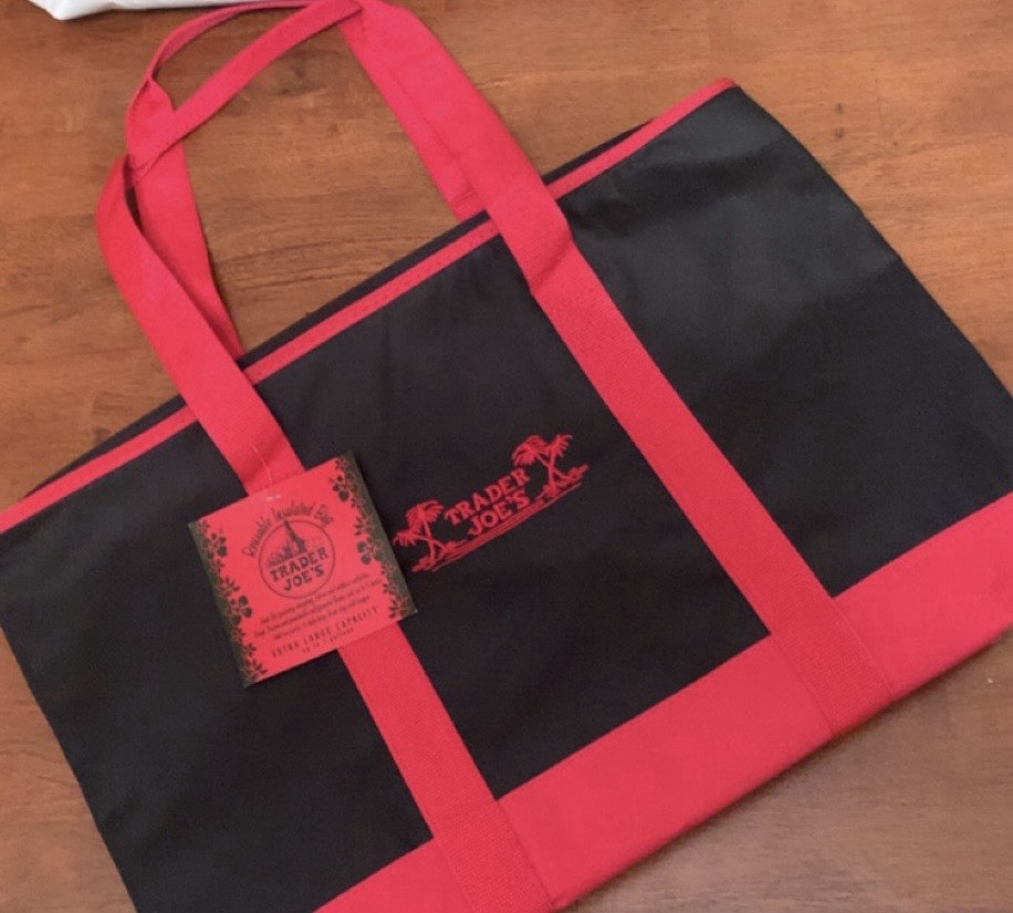 Trader Joe’s Extra Large 7 Gallon Black Red Insulated Reusable Bag