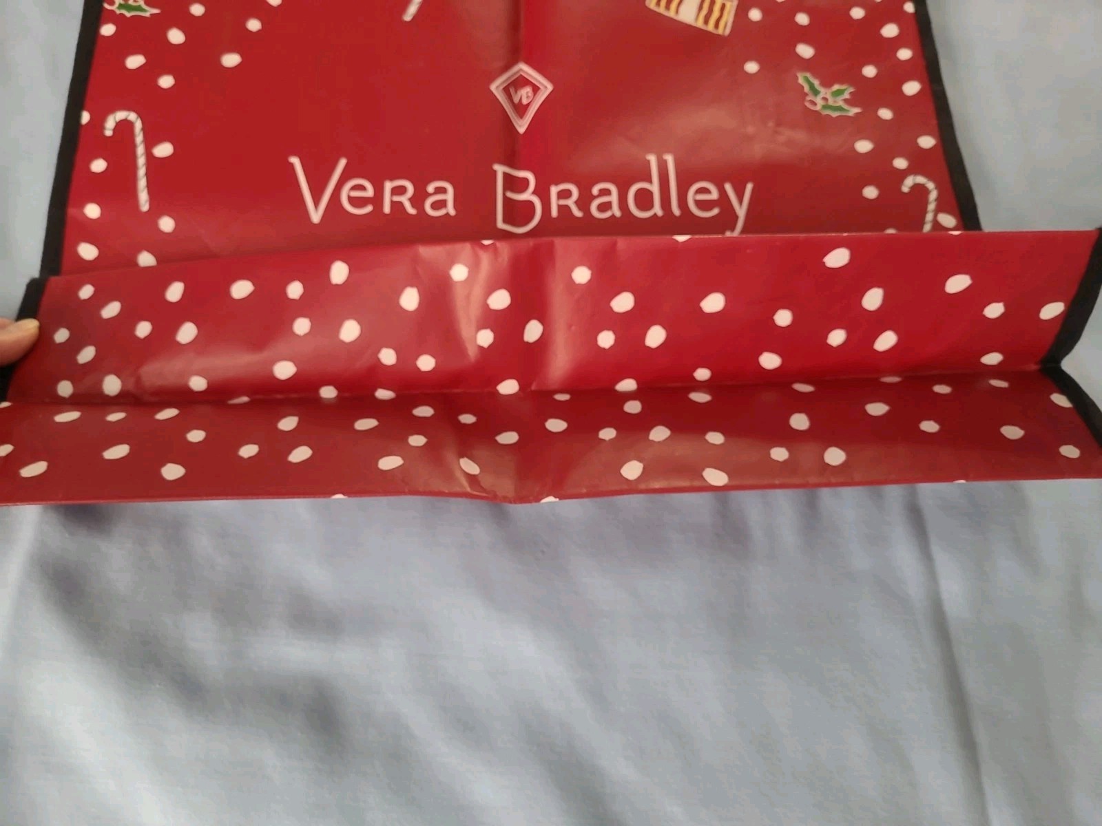 Vera Bradley Lot of 6 Reusable Shopping Bags Including Holiday, Black Floral
