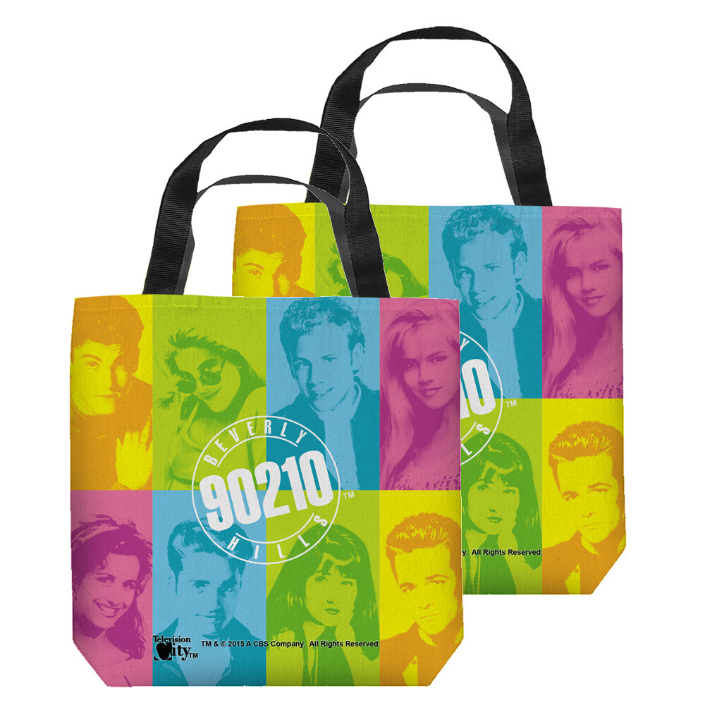 Beverly Hills 90210 “Color Blocks” Double Sided Tote Bag – 3 sizes