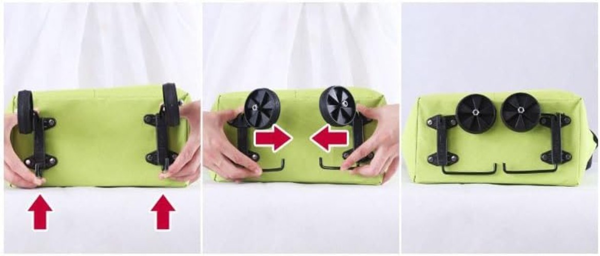 Waterproof Shopping Bags with Folding Wheels, Perfect for Groceries and Picnics