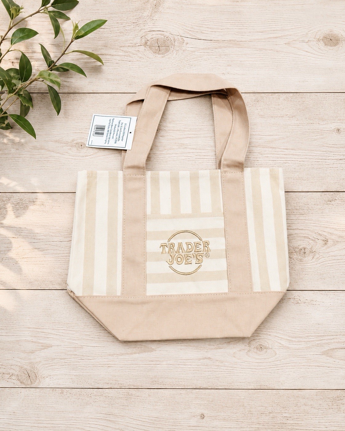 Trader Joe’s Mini Pastel Striped Canvas Tote Bag Limited Edition 2026