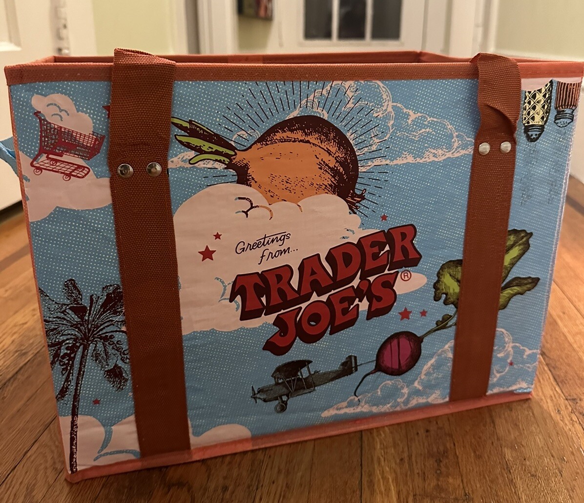 Trader Joe’s Stand-Up Collapsible Grocery Tote Bag Limited 6 Gal Limited Edition