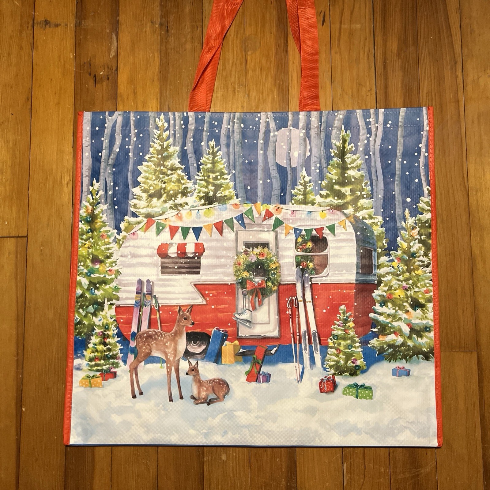 Marshall’s XL Shopping Tote Camper Christmas Deer+ Eco Friendly Reusable NEW