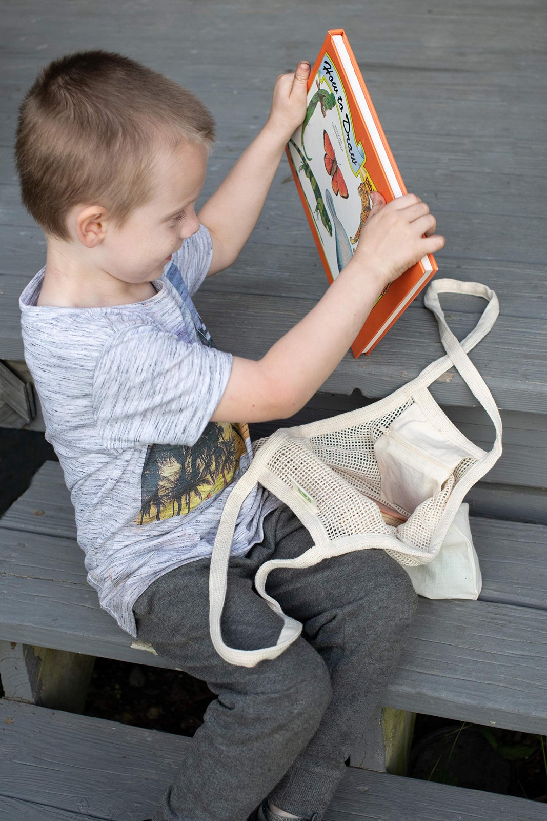 Reusable Mesh Grocery Shopping Bags – Organic Cotton Mesh Tote Bags – Net Far…