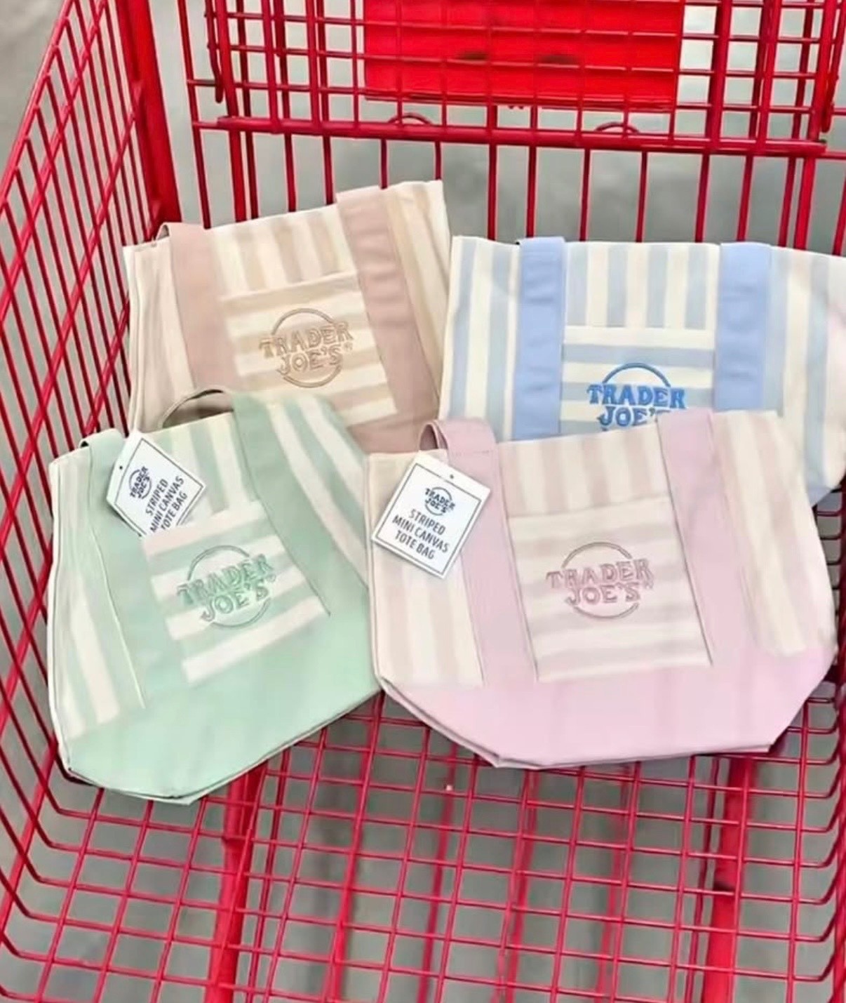 🌈 Trader Joe’s Striped Mini Tote Set of 4 or Individual Totes Available!