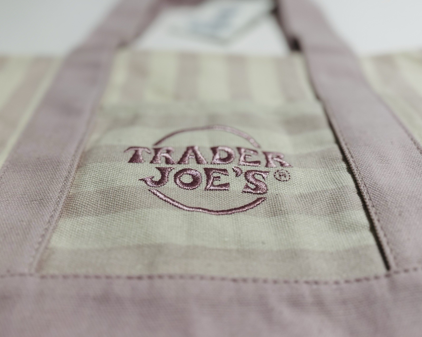 Authentic Trader Joe’s Mini Tote Bag Stripe Canvas Limited Edition Summer 2026