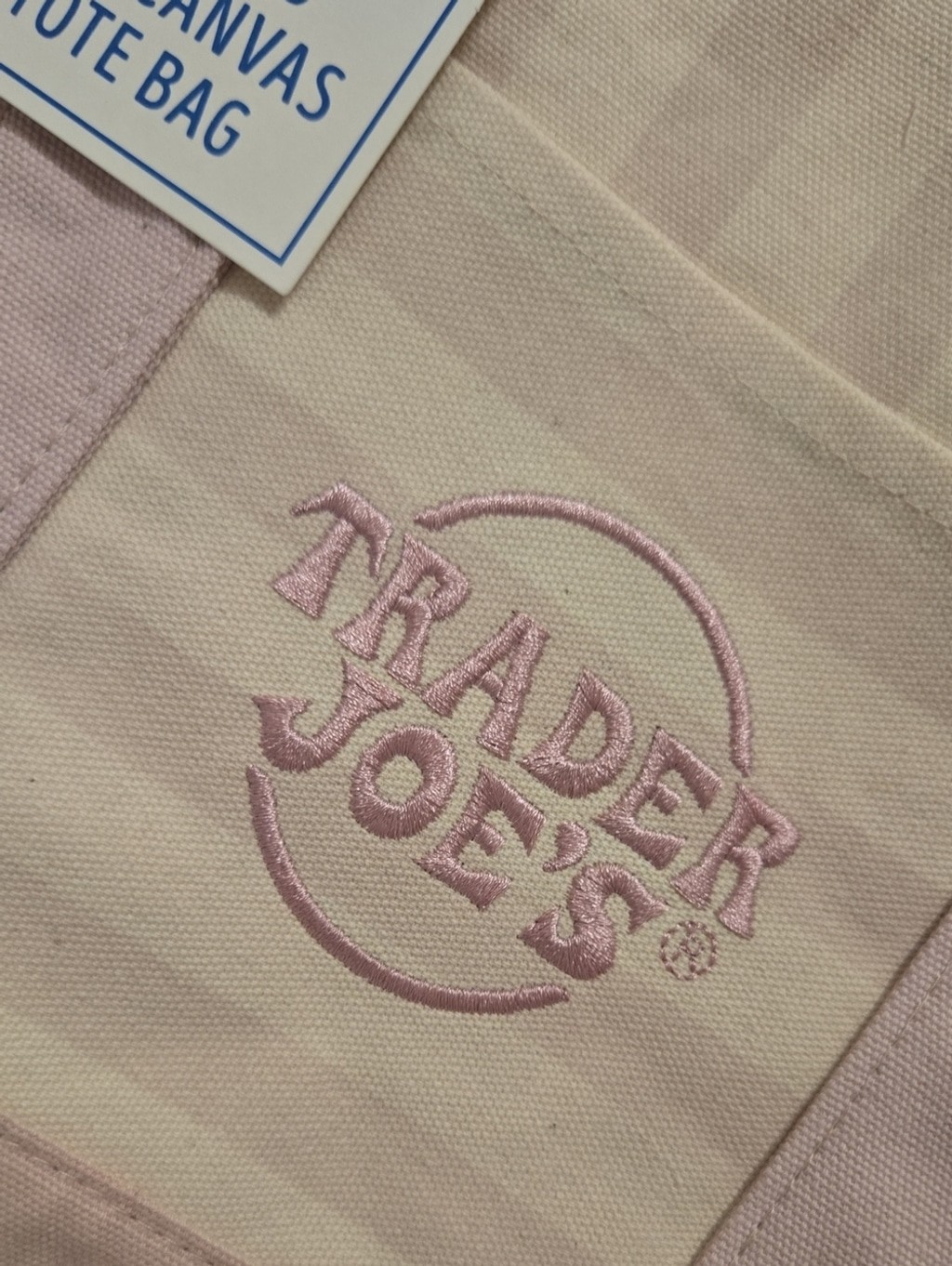 NWT Viral Trader Joe’s Pastel Striped Mini Canvas Tote Bags-Set Of 4