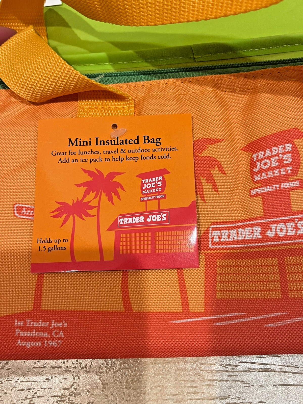 Lot (3) New Trader Joe’s Insulated Mini Tote Bags – PINK PURPLE ORANGE BLUE-NWT