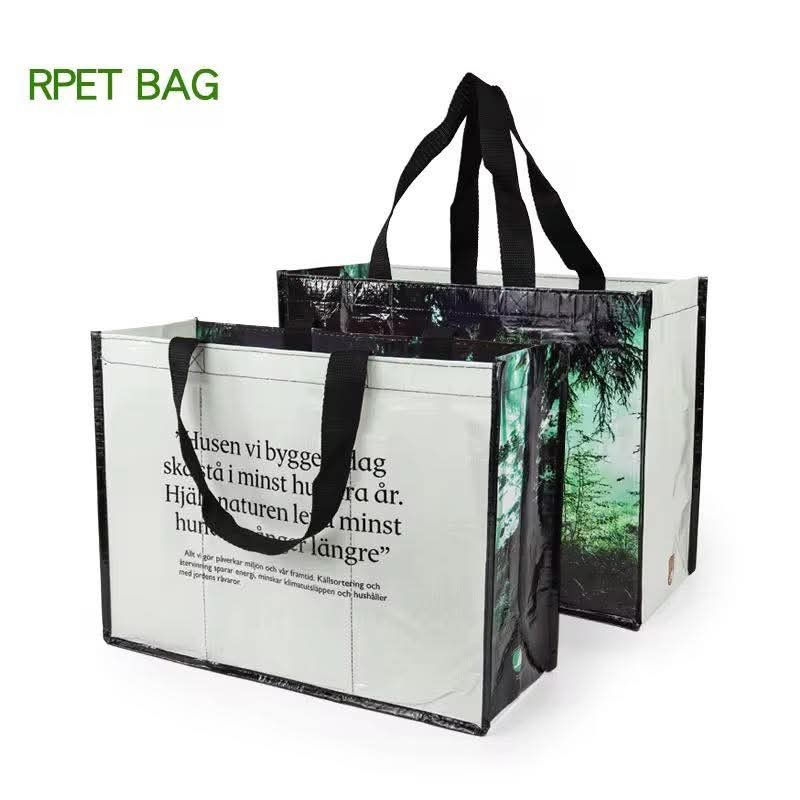 RPET Reusable Grocery Bag Heavy Duty Shopping Tote Large Storage
