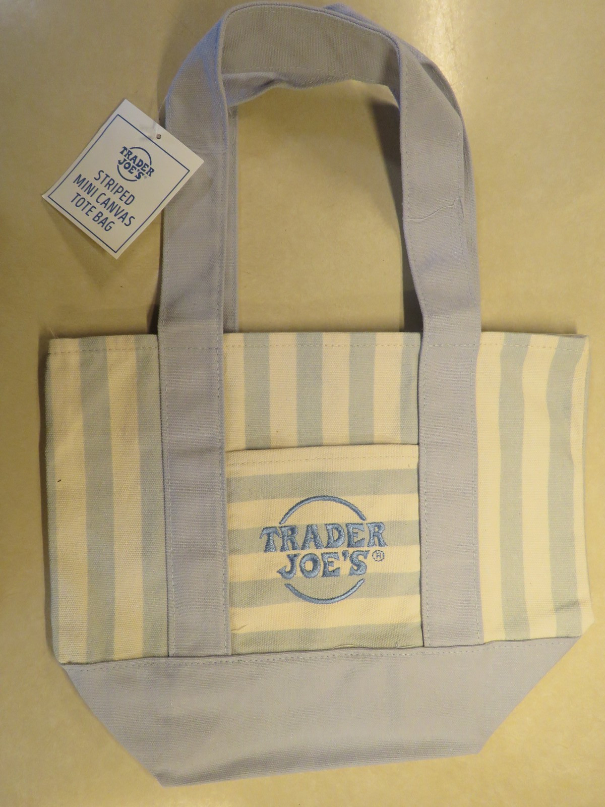 TRADER JOE’S Canvas Shopping Grocery Bag – NEW – 13″ Wide x 10.5″ Tall x 6″ Deep