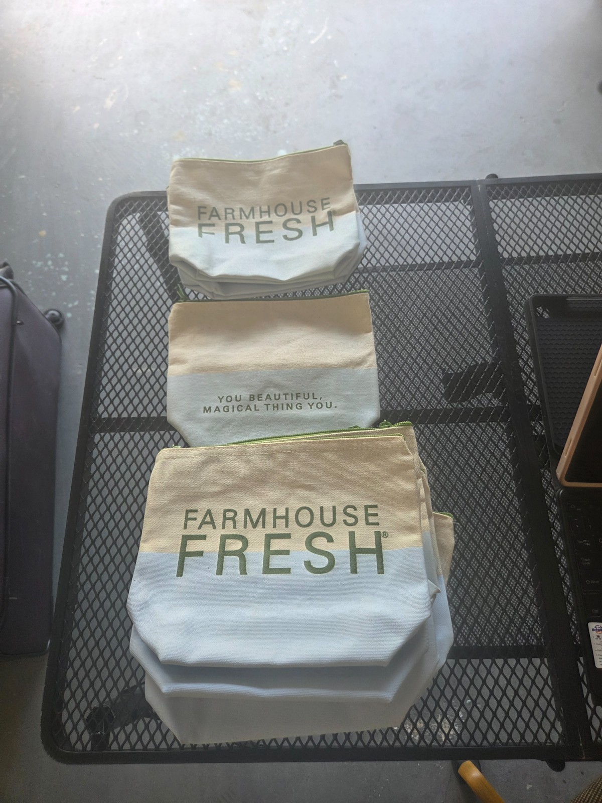 FHF Farmhouse Fresh Canvas Cosmetic Bag (Lot of 14 Bags) Skincare