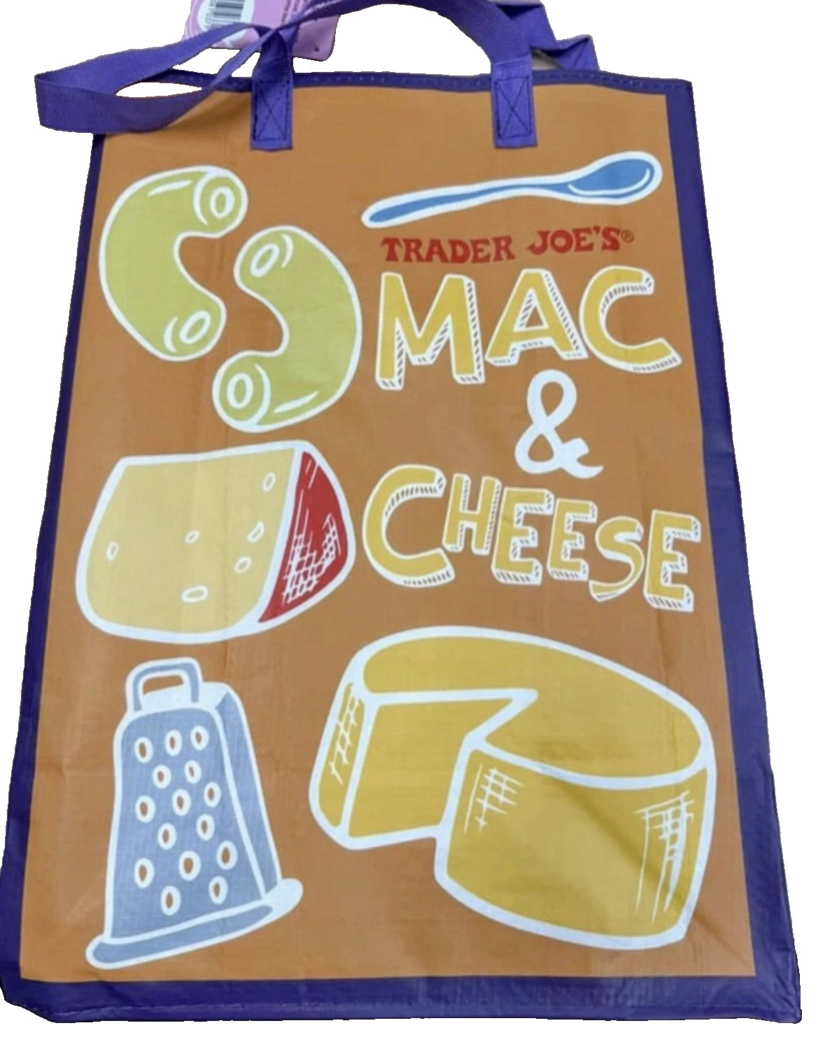 Trader Joe’s Reusable PB JAM/Cookies Milk/Mac Cheese Tote Bag 6 Gal New