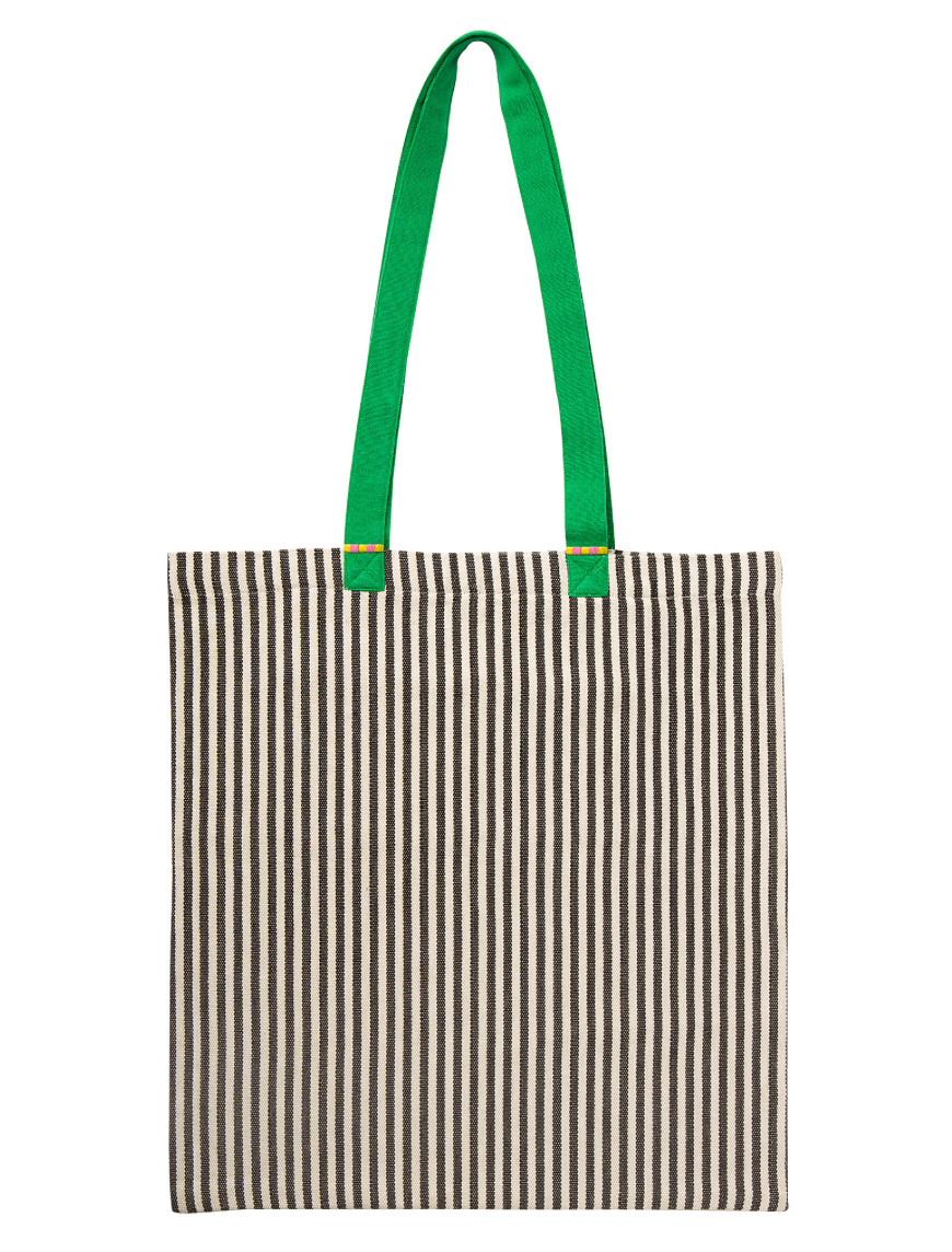 IKEA MAVINN Shipping Bag, Green Stripe White Black MÄVINN Brand NEW