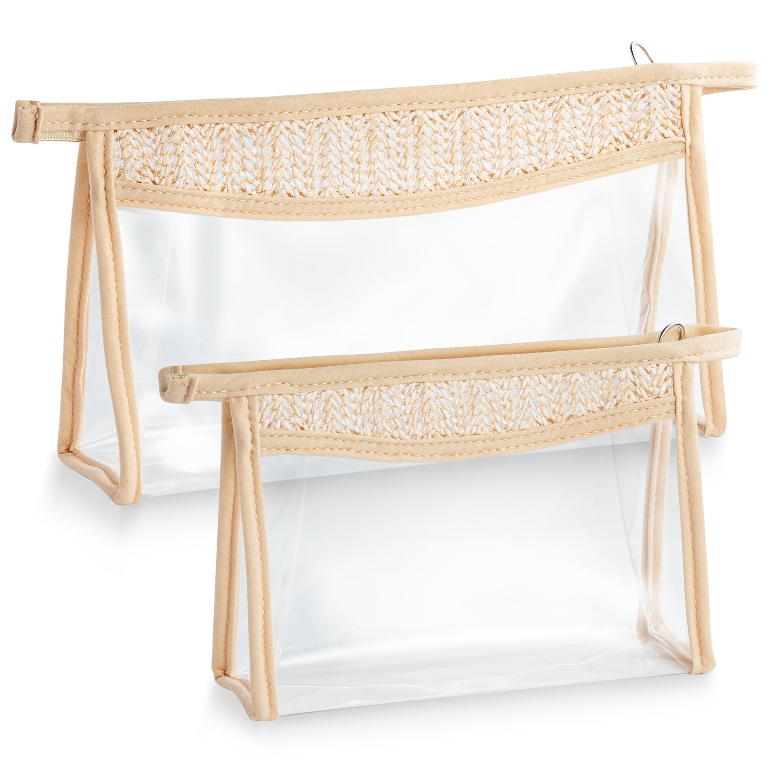 Belanttega Boho Patch Cosmetic Bag – Summer Beach Swimming Pool BEIGE