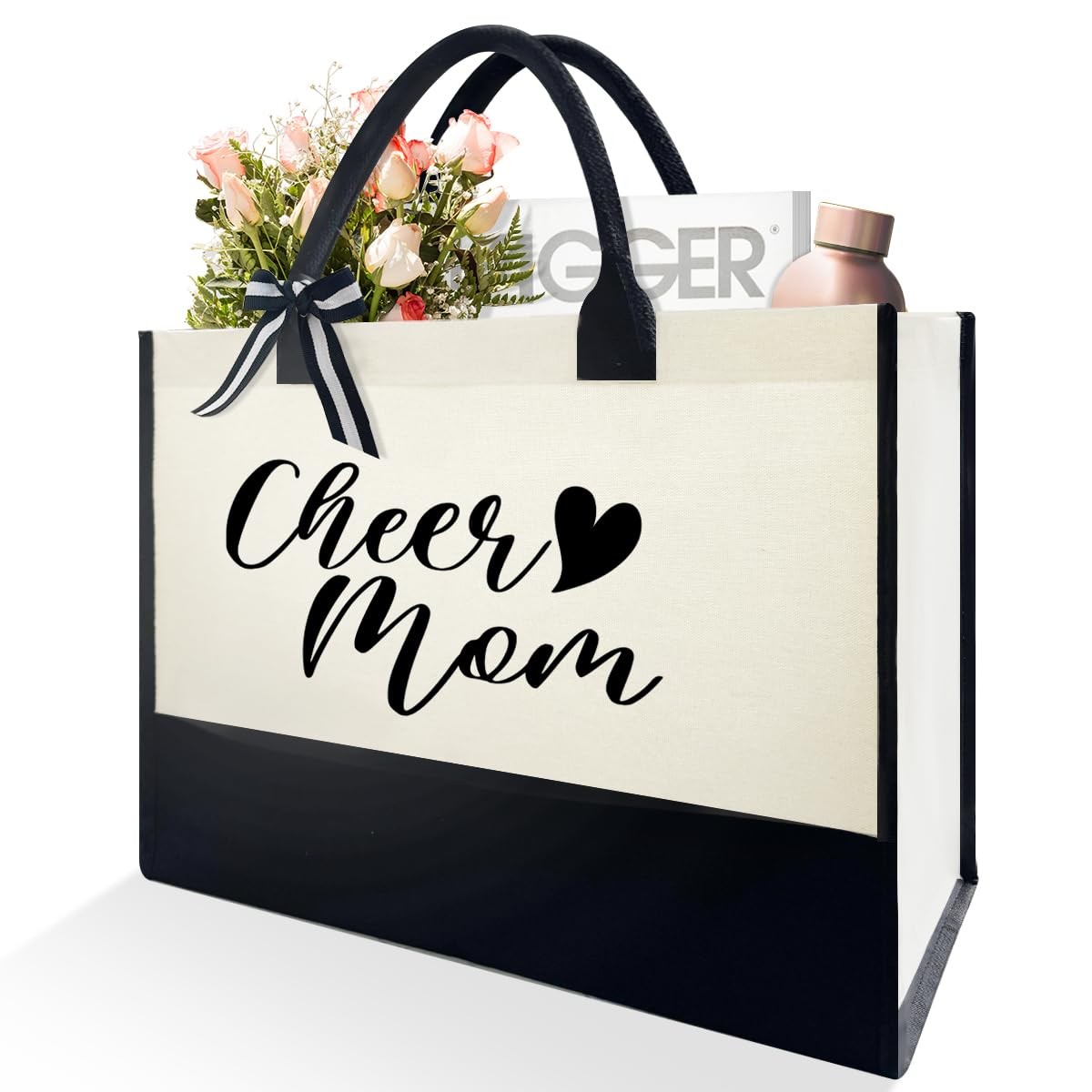 Cheer Mom Tote Bag Gifts from Daughter Son, Cheerleading Mothers Day Christma…