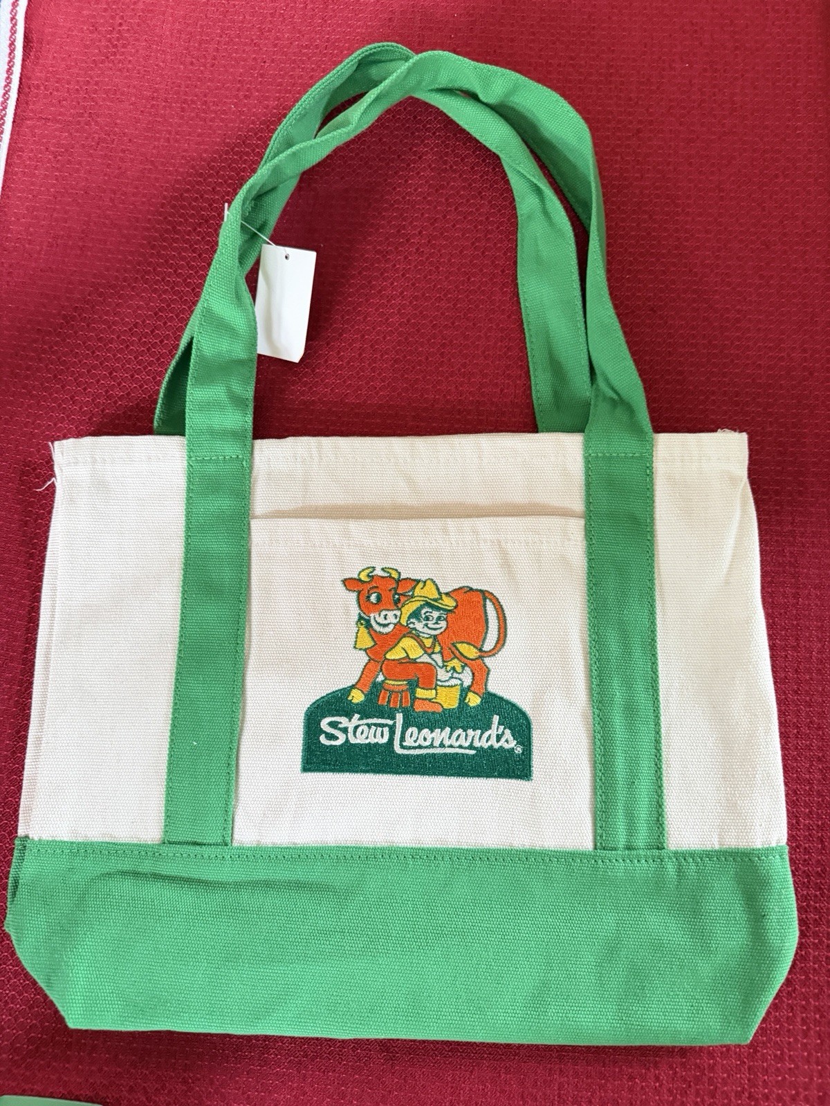 New Stew Leonards Limited Edition Mini Canvas Tote Bag 2026 Green Embroidered