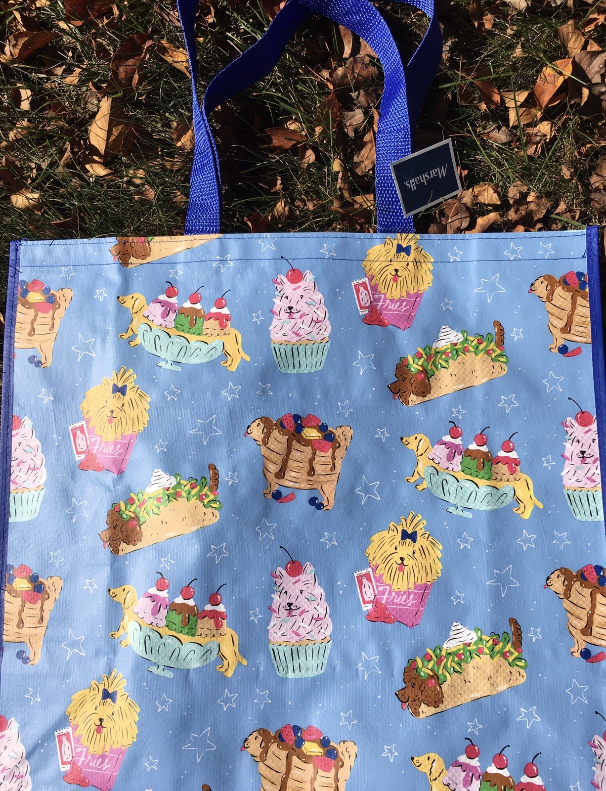 Various Dogs as Yummy Foods~Dachshund Tacos~Large Reusable Shopping Tote Eco Bag