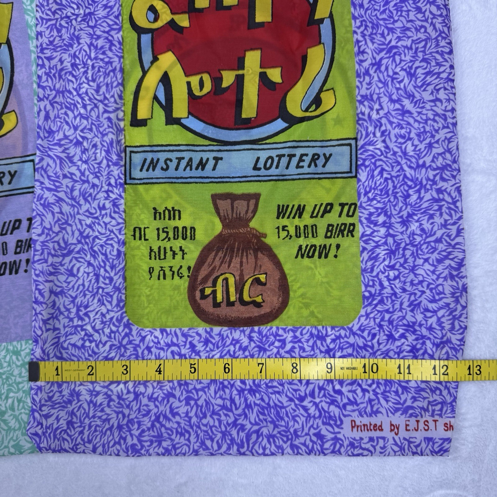 Ethiopian Lottery Grocery Bags 12.5 x 18 in. Set Of 3 Multicolored