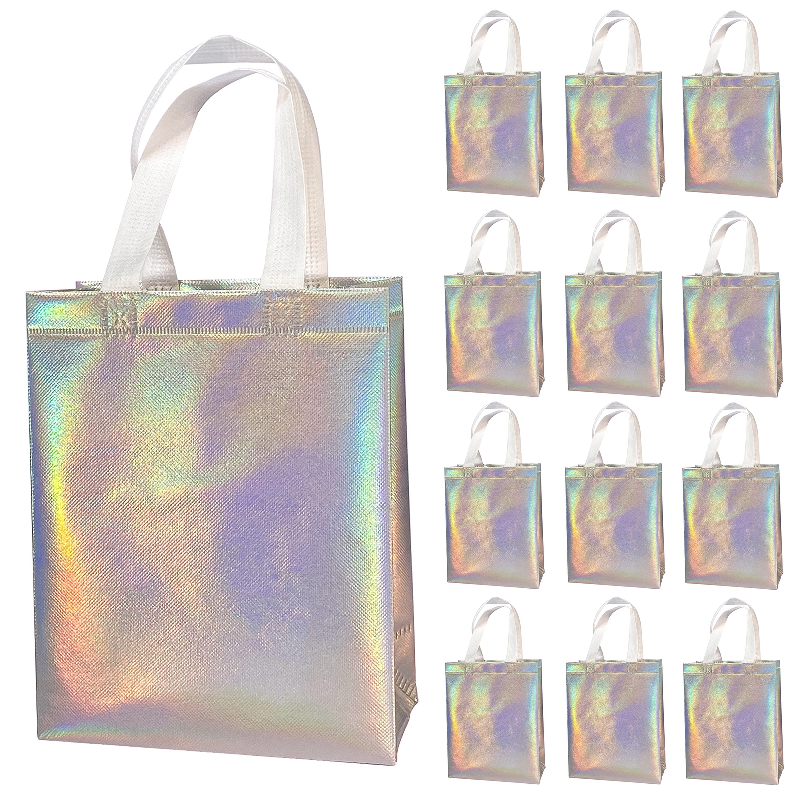 12 Pcs Nonwoven Reusable Gift Bags With Handles For Party Favor 8w X 4l X10h Siz