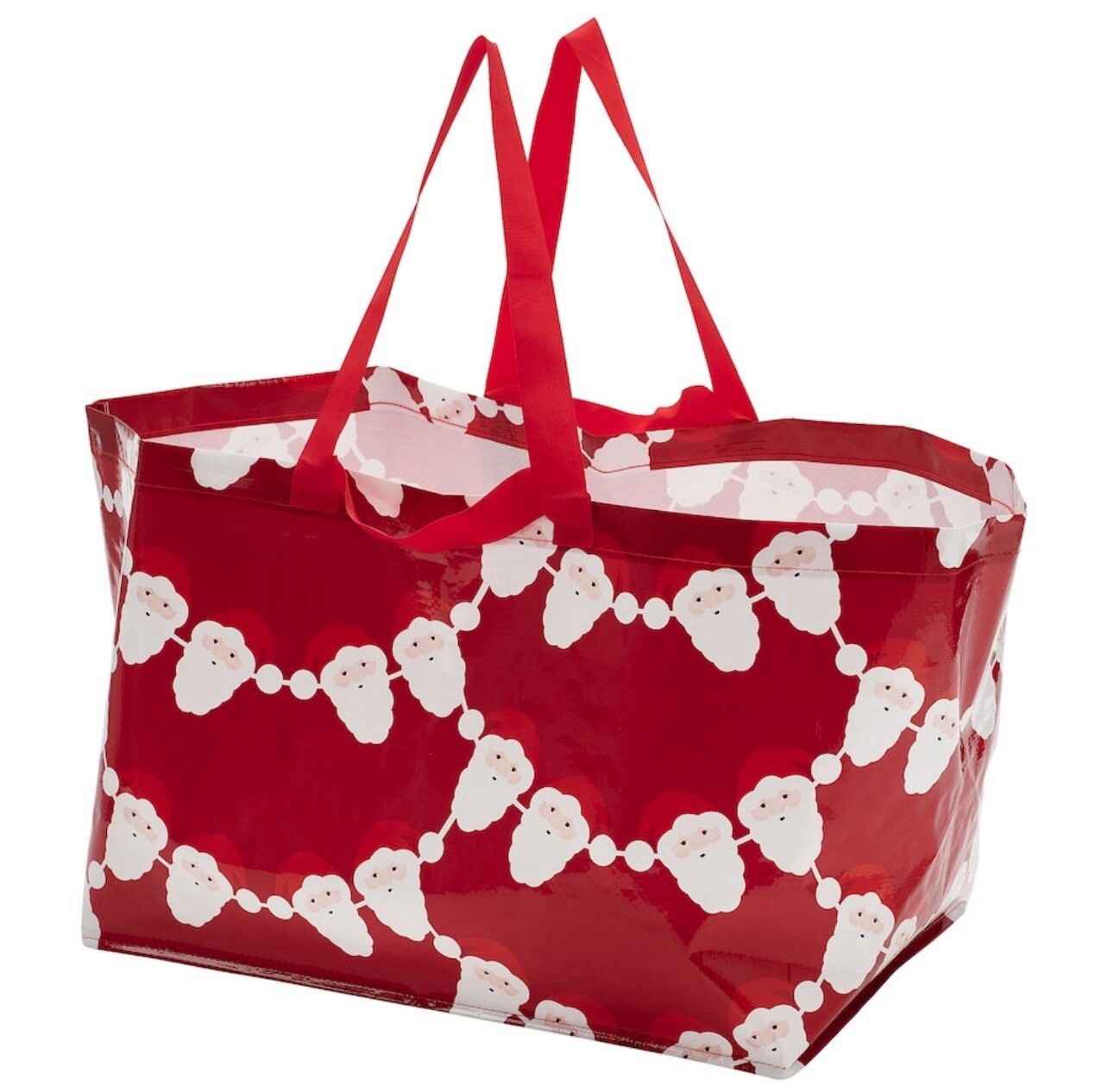 Ikea VINTERFINT Large Shopping Tote Bag (19-gallon) Santa Claus 805.776.96 ~ NEW