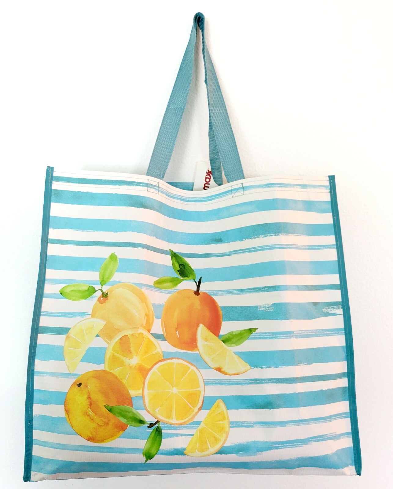 NEW TJMAXX Shopping Bag Fruit Various Citrus Oranges Lemons Reusable Tote Cute!