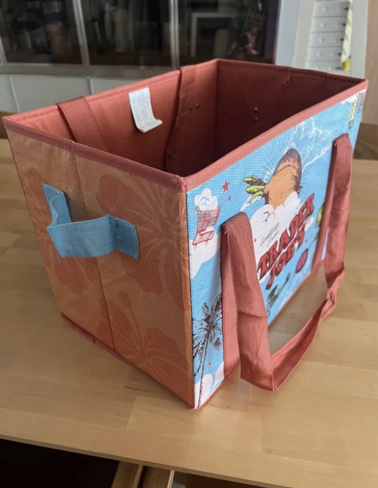 New Trader Joe’s Stand Up Collapsible Reusable Grocery Tote Shopping Bag