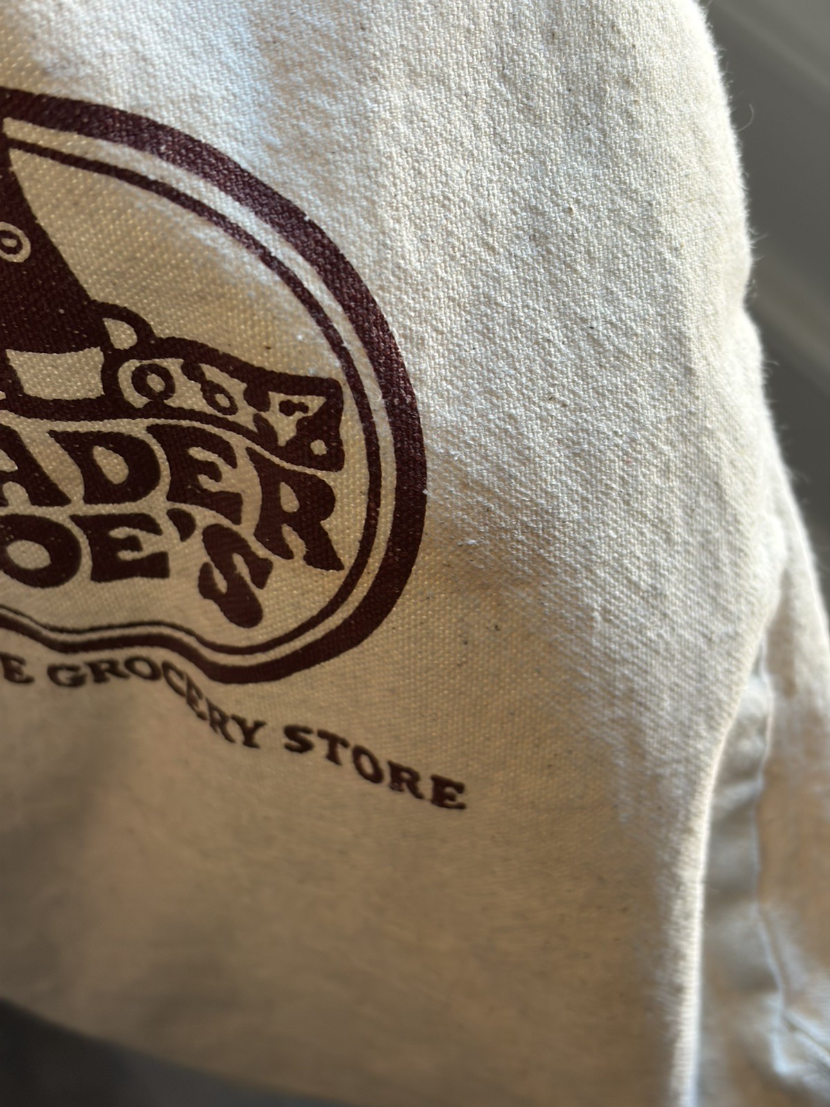 Rare Trader Joe’s Double Handle Cotton Reusable Tote with Logo