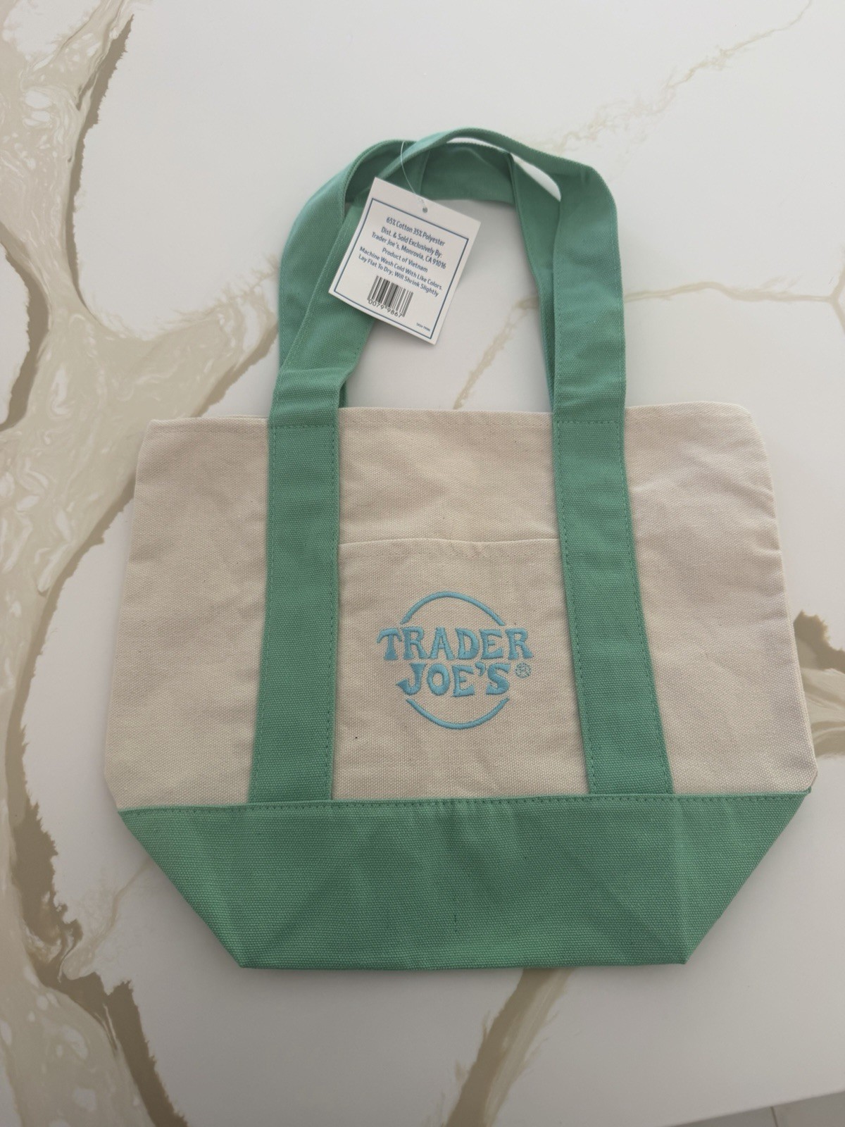 Paris fashion week Trader Joe’s Mini Pastel Foldable Canvas Tote Bag
