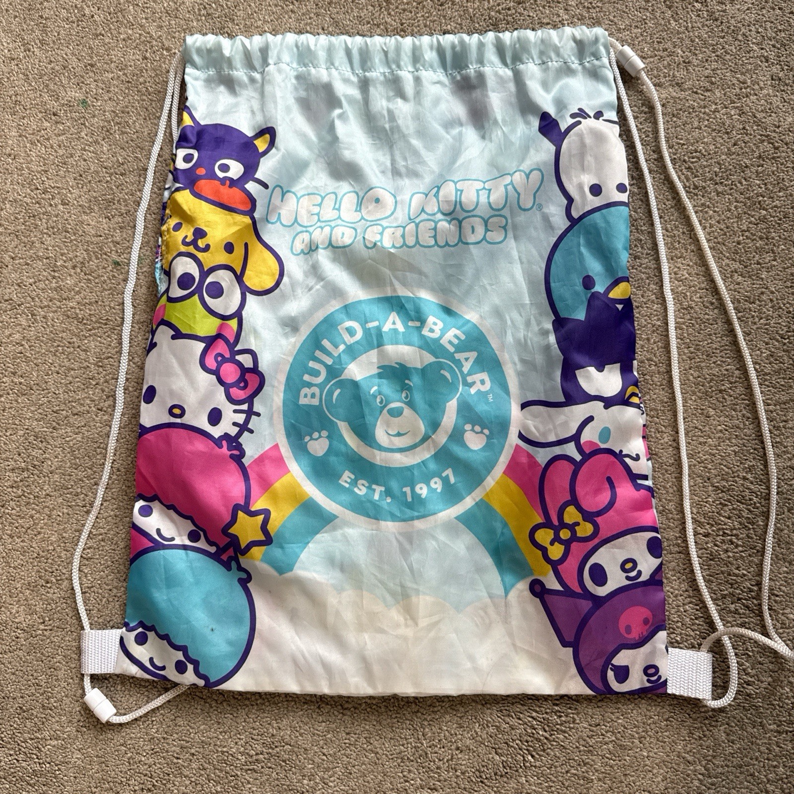 Build-A-Bear Workshop Sanrio Hello Kitty Drawstring Foldable Polyester Bag