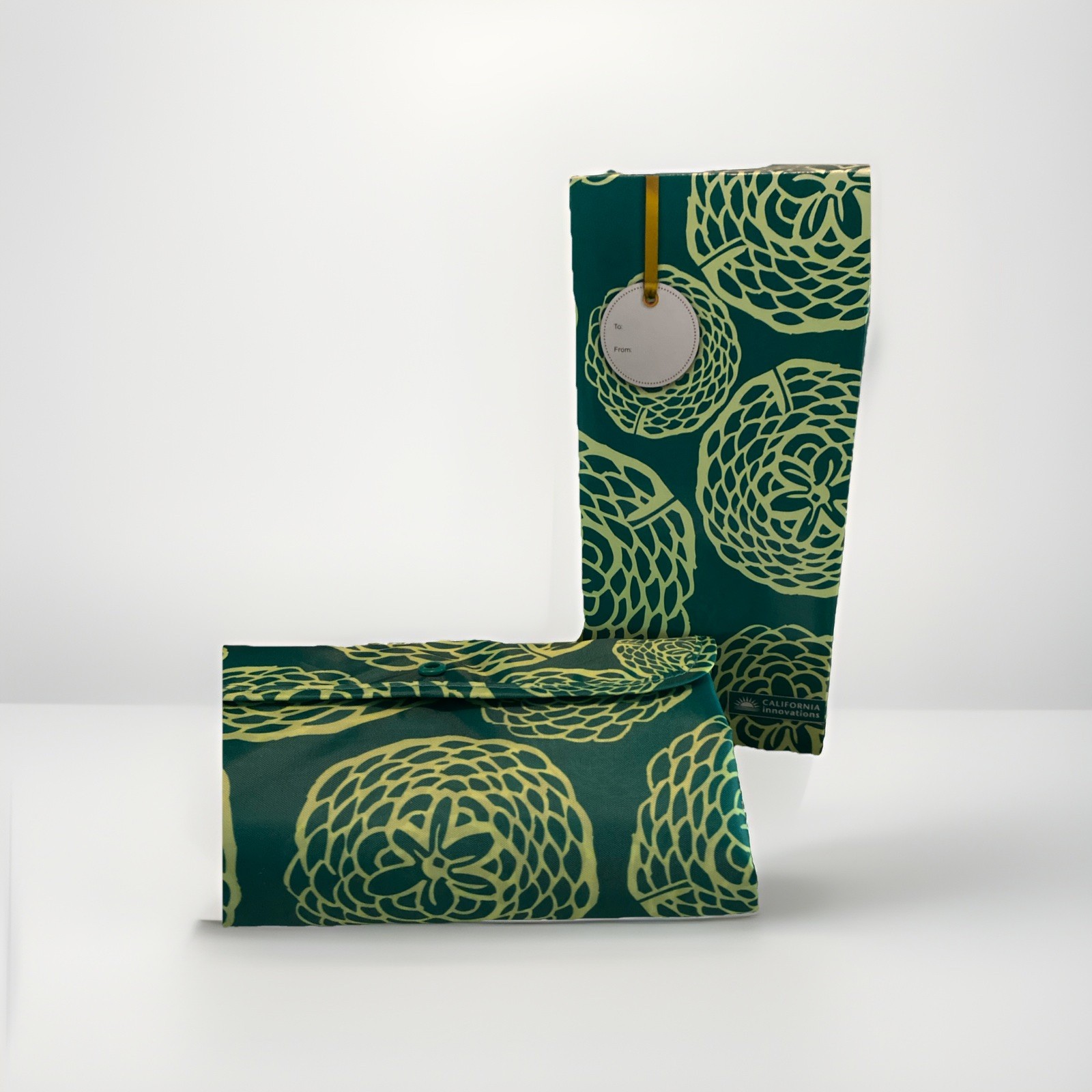 California Innovations Insulated Tote Bag with Gift Box NEW Green/Light Green