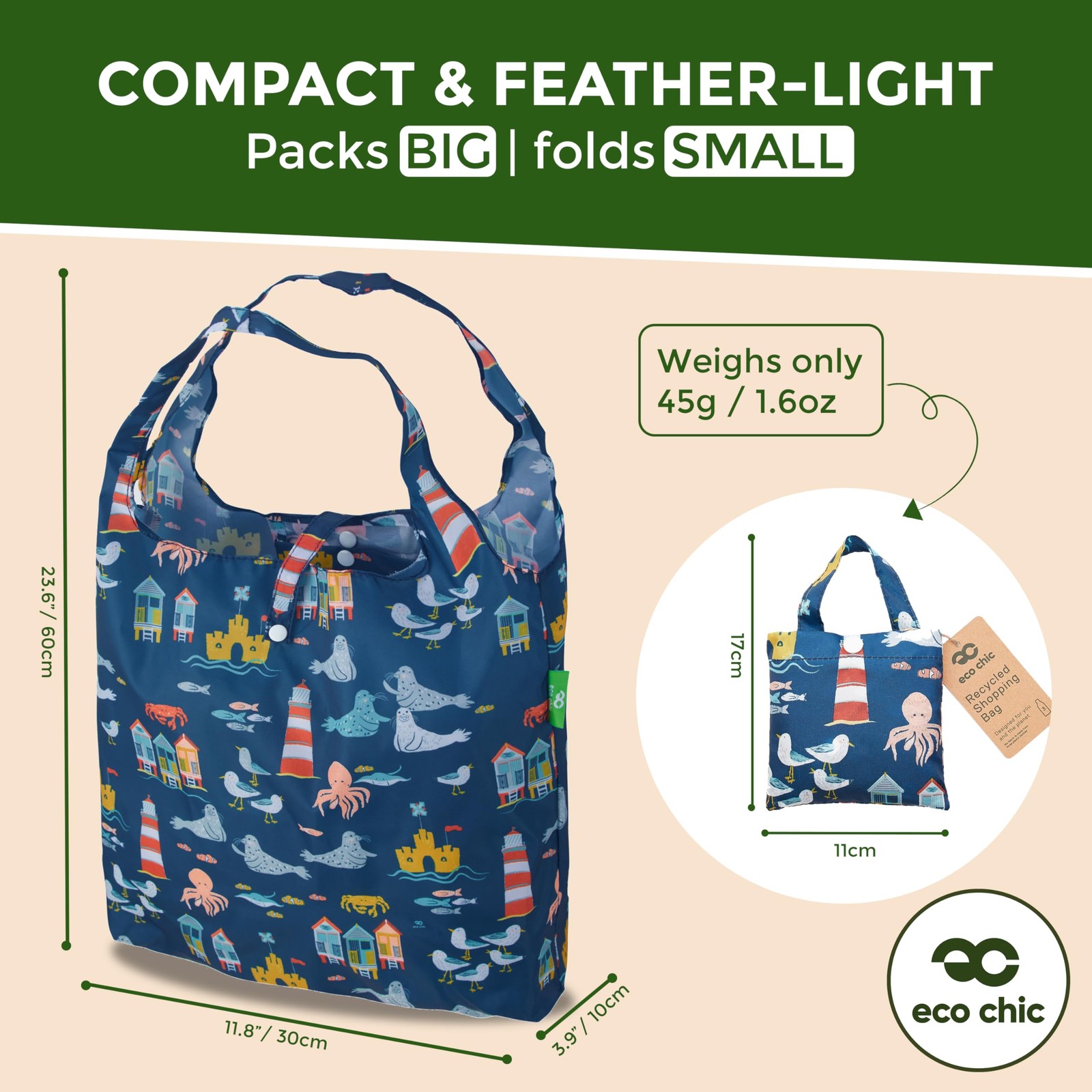 Foldable Reusable Grocery Bags Lightweight Waterproof Packable