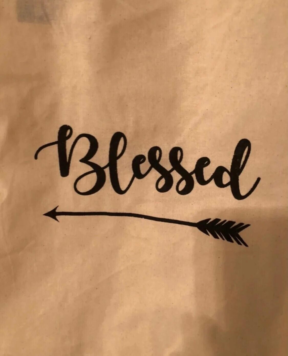 Set Of 2 Cotton Tote Bags “Blessed”