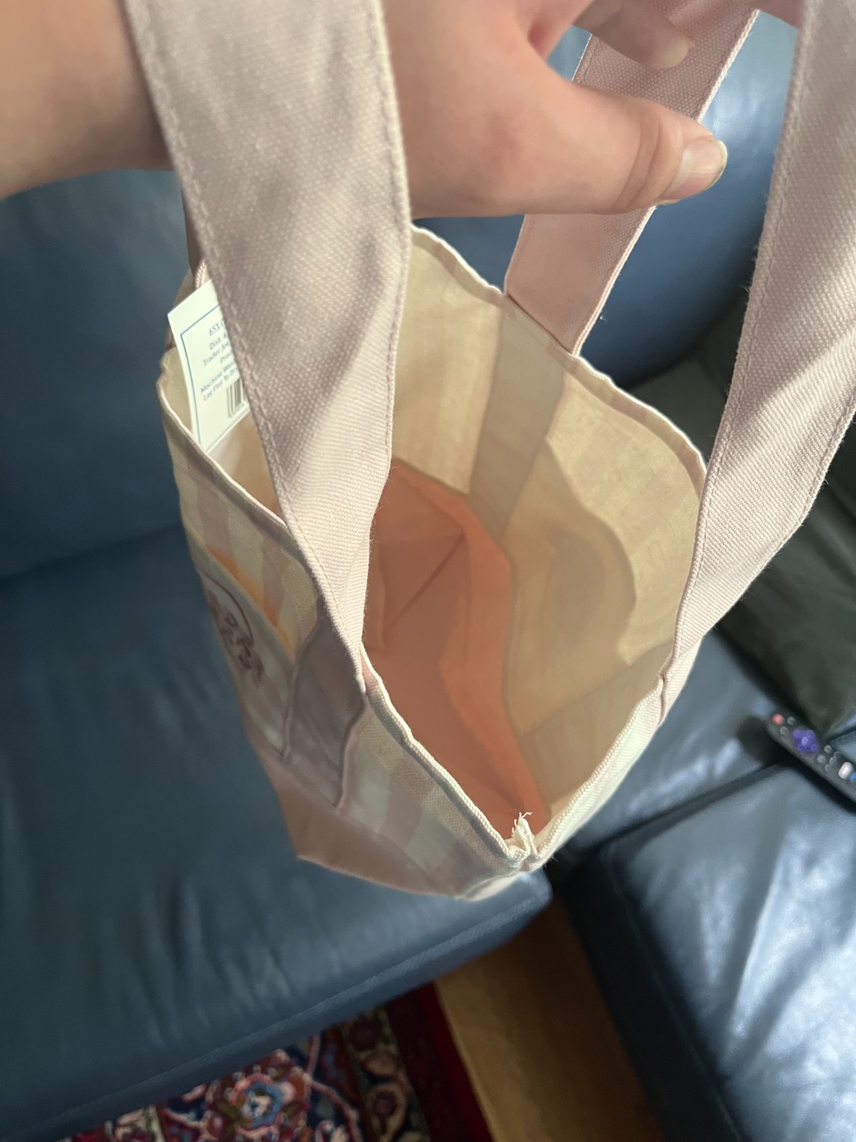 trader joe’s pastel striped mini tote bags 4 pack!! all 4 colors!!!