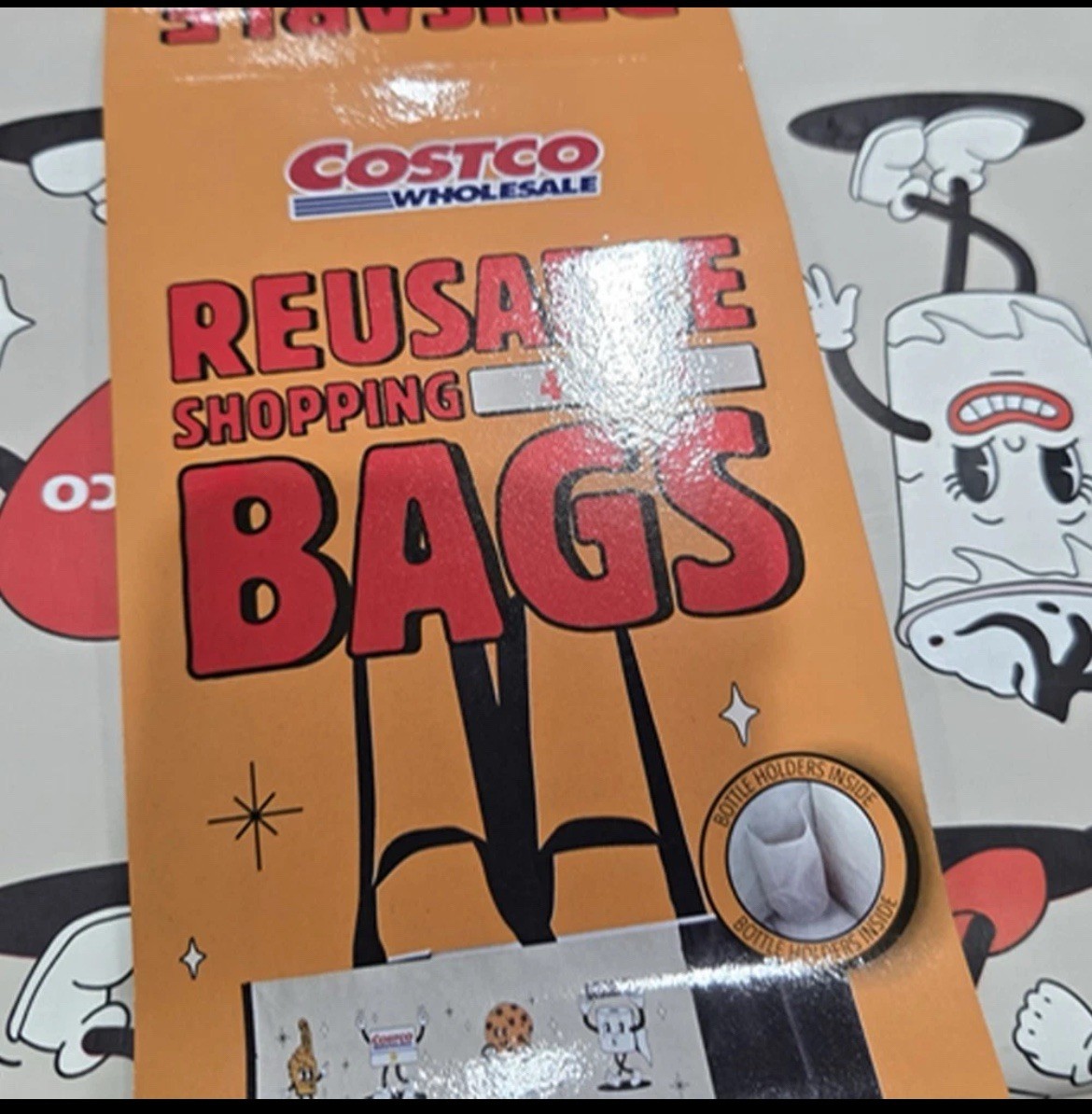 4 bags Costco Reusable Shopping Bags