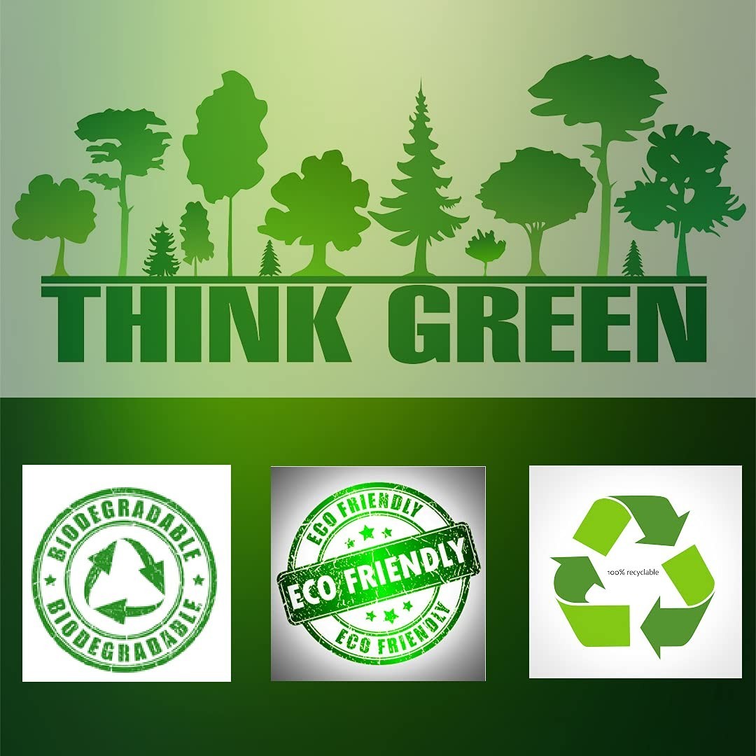 Biodegradable Shopping Bags – 100 Count Eco-Friendly Carry Out Bags – 22″x12