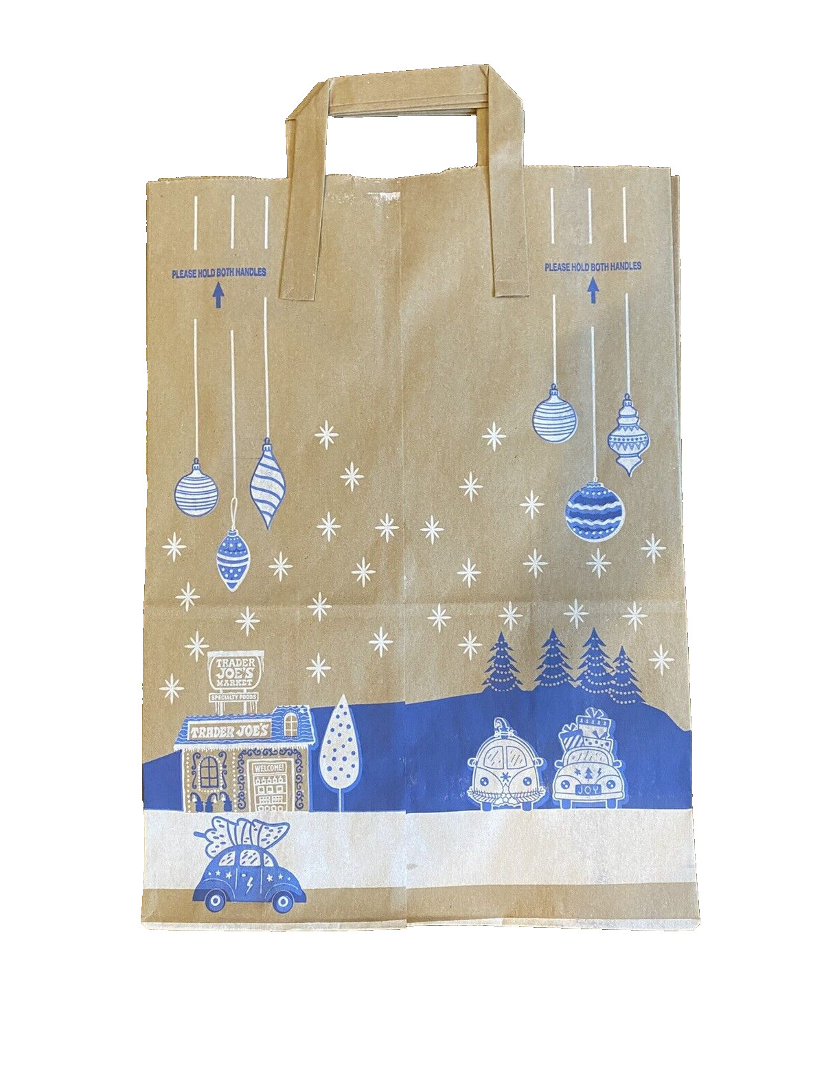 Trader Joe’s Paper Bag NEW Holiday Limited Set of 2 Crafts Wrap Free Quick Ship