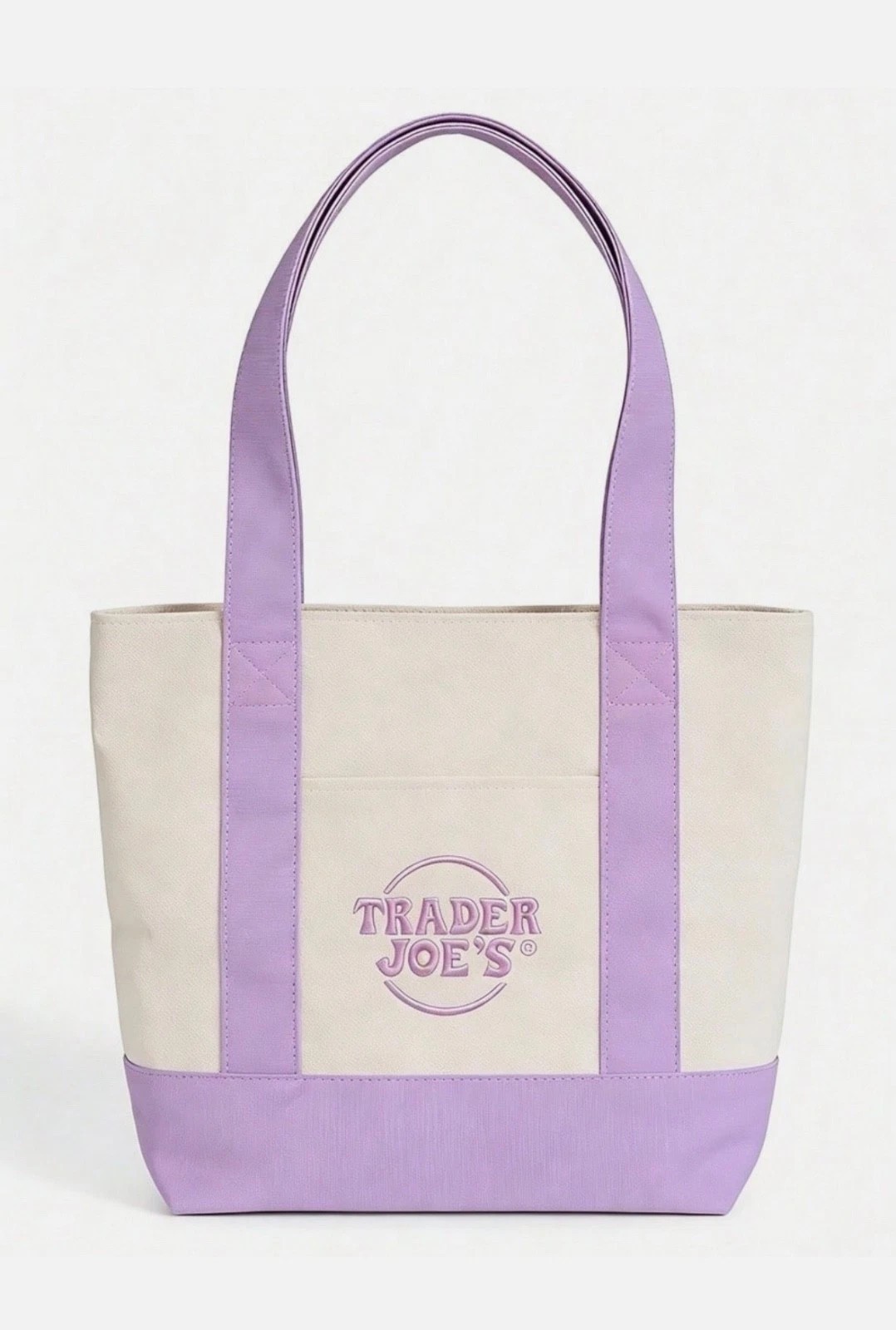 Trader Joe’s Mini Pastel Canvas Tote Bag NWT Blue Green Pink Purple | US Stock
