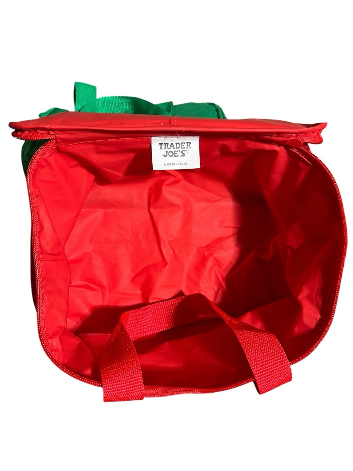 Red & Green Holiday Trader Joe’s Mini Insulated Cooler Tote Lunch Bag Limited