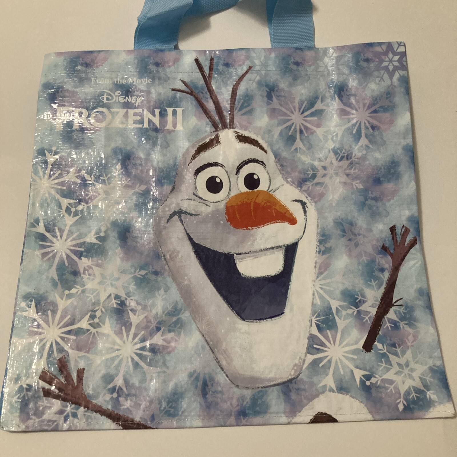 Tesco Disney Frozen II Tote Bag Ana Elsa Olaf Snowman Snowflake Princess New
