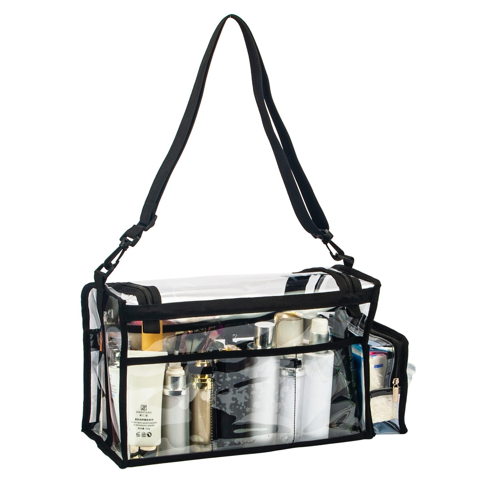 Large Professional Free Standing Clear PVC Makeup Artist Set Bag